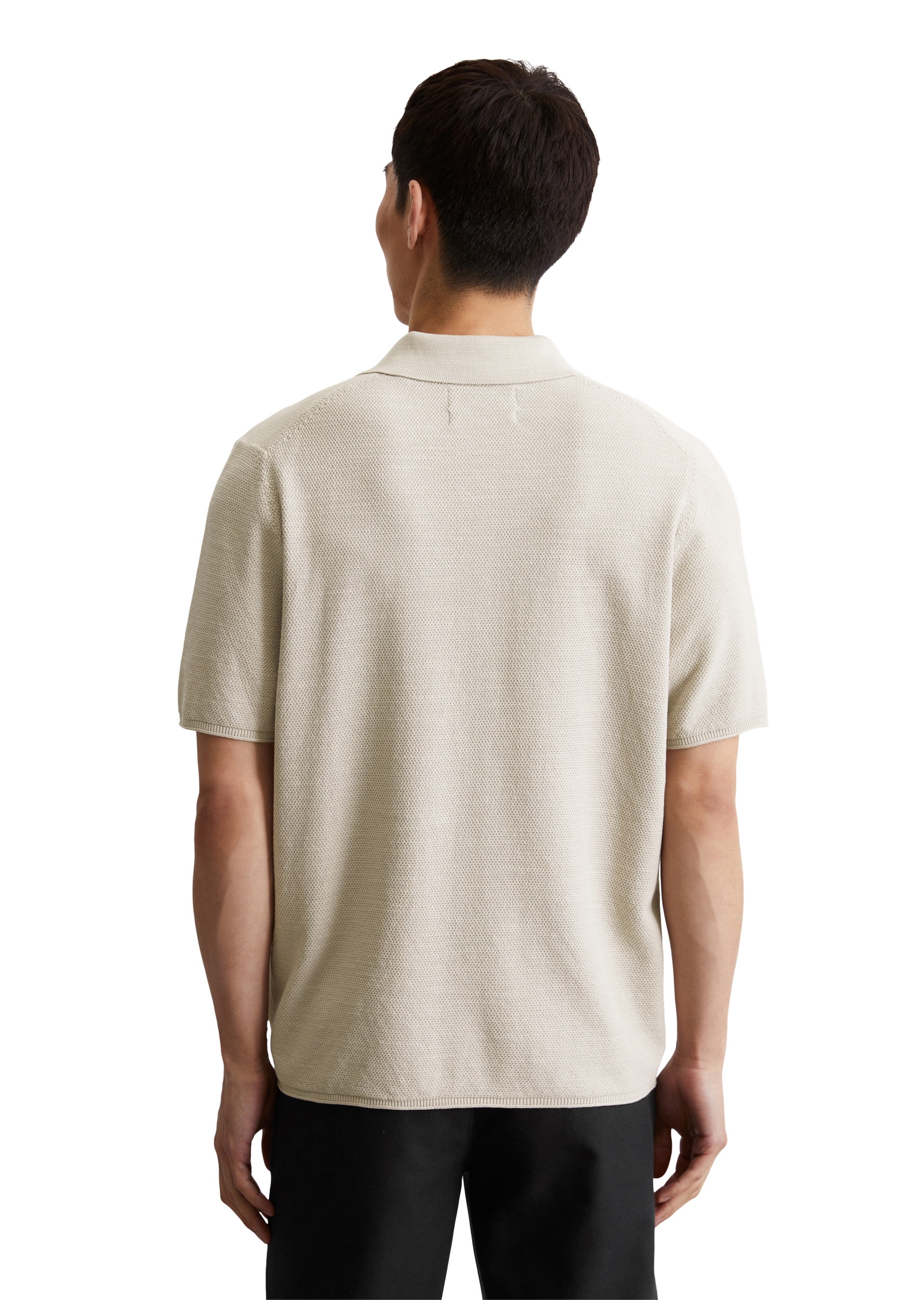 Marc O'Polo Kurzarmpullover »mit feiner Piqué-Struktur«