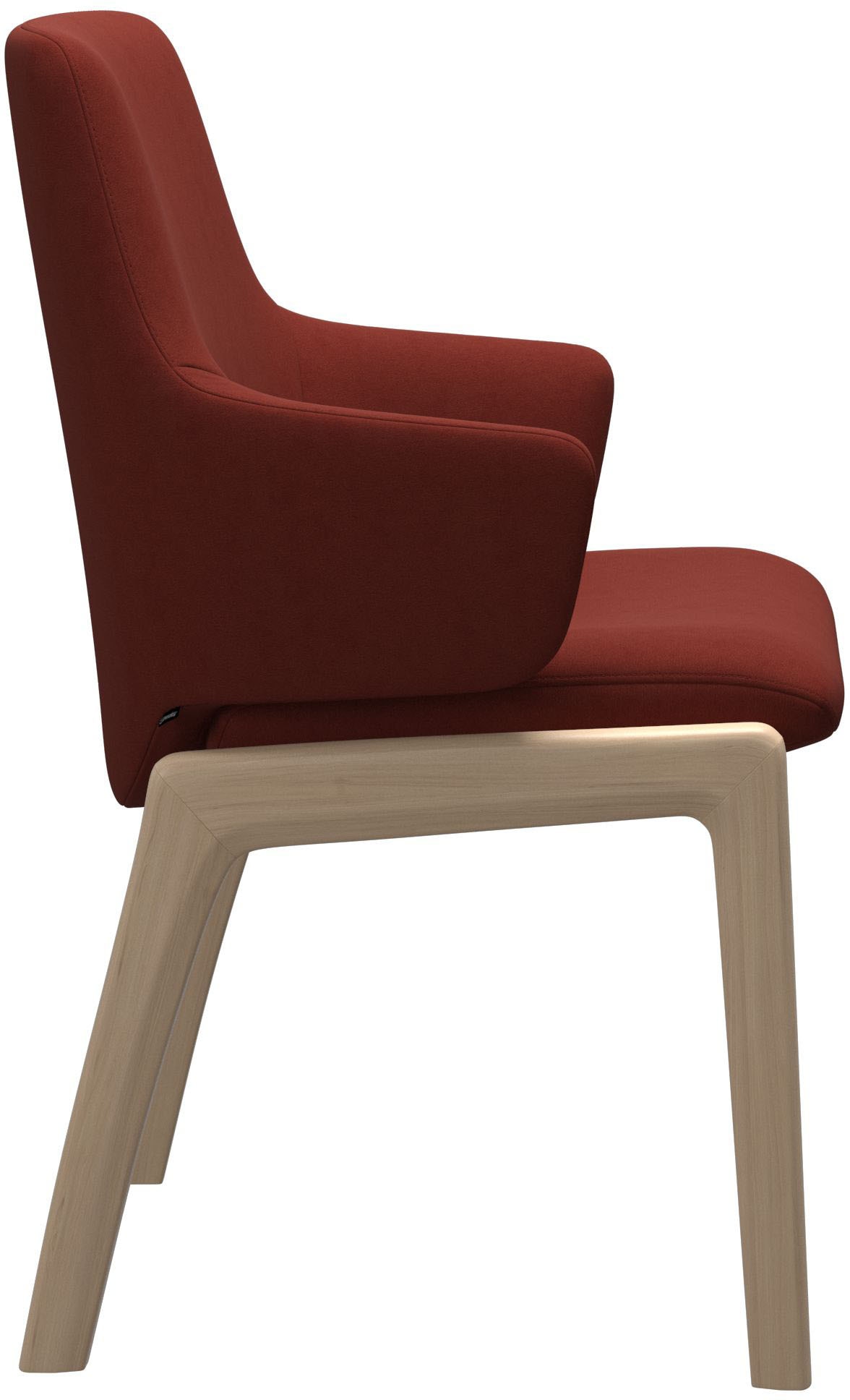 Stressless® Polsterstuhl »Laurel«, Microfaser DINAMICA, Low Back mit Armlehne, Größe L, abgerundete Beine in Eiche gekalkt