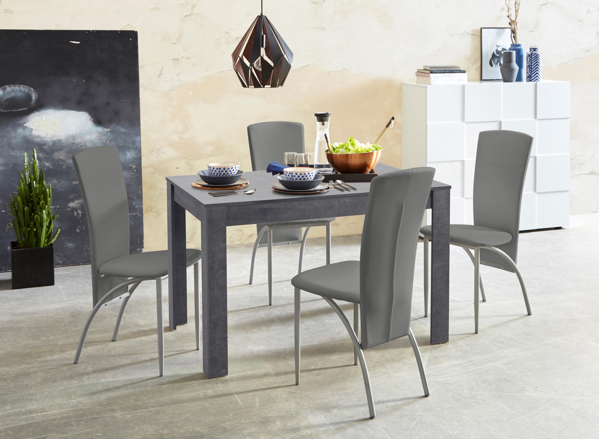 Essgruppe OTTO HOME, grau, Sitzmöbel-Sets