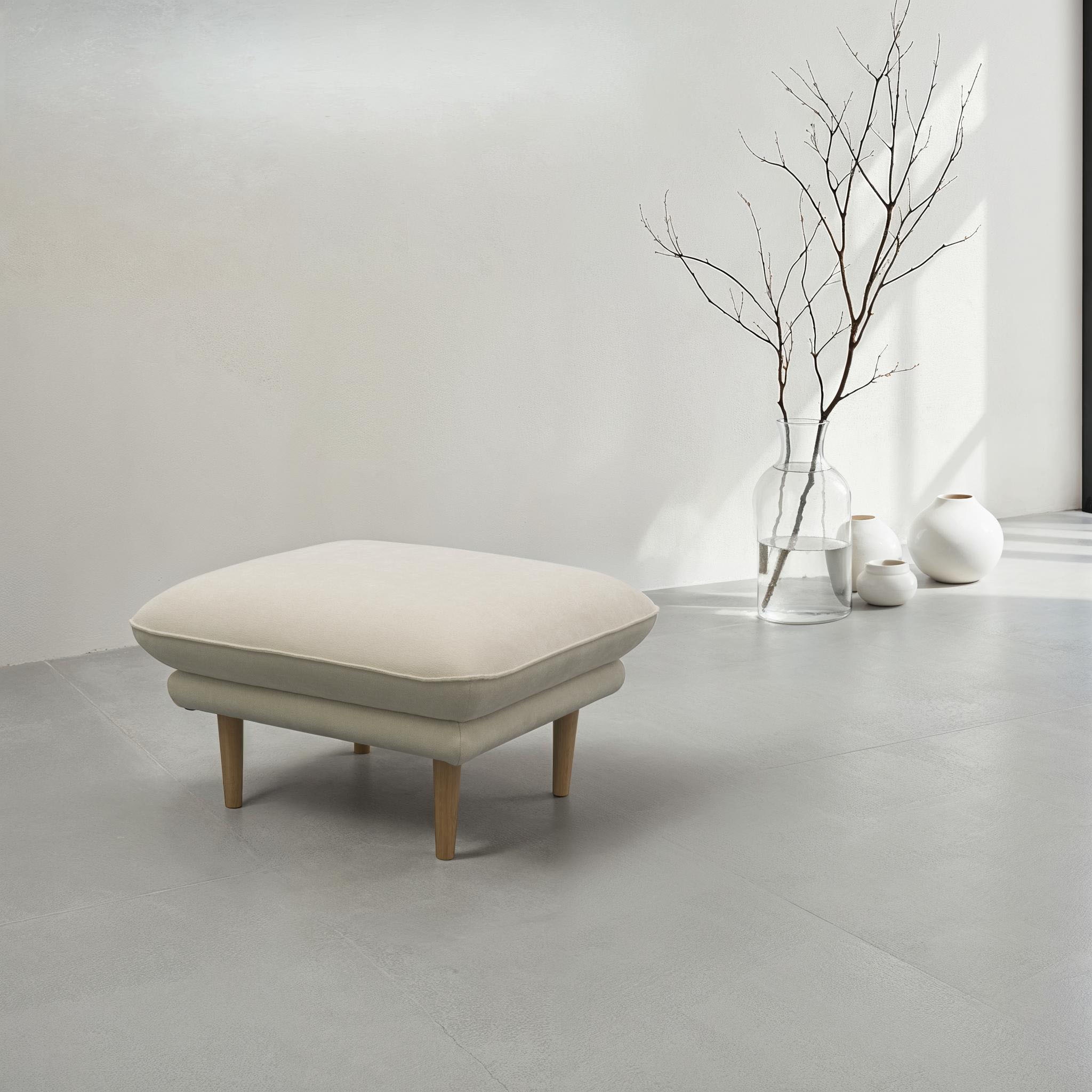 DOMO collection Hocker "Leuven" angenehm feste Polsterung, bodenfrei, 19 cm günstig online kaufen