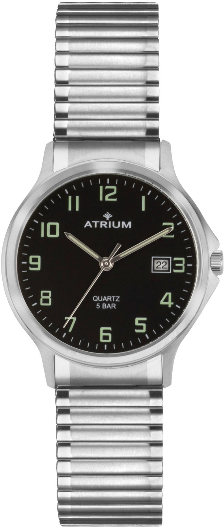 Atrium Quarzuhr »A12-51«, Armbanduhr, Herrenuhr, Datum, Flexband, Zugband
