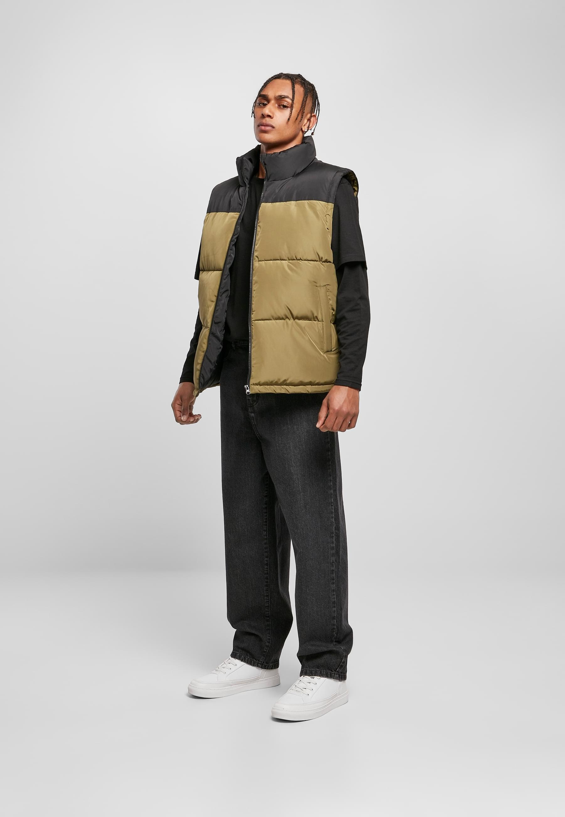 URBAN CLASSICS Jerseyweste »Urban Classics Herren Block Puffer Vest«, (1 tlg.)