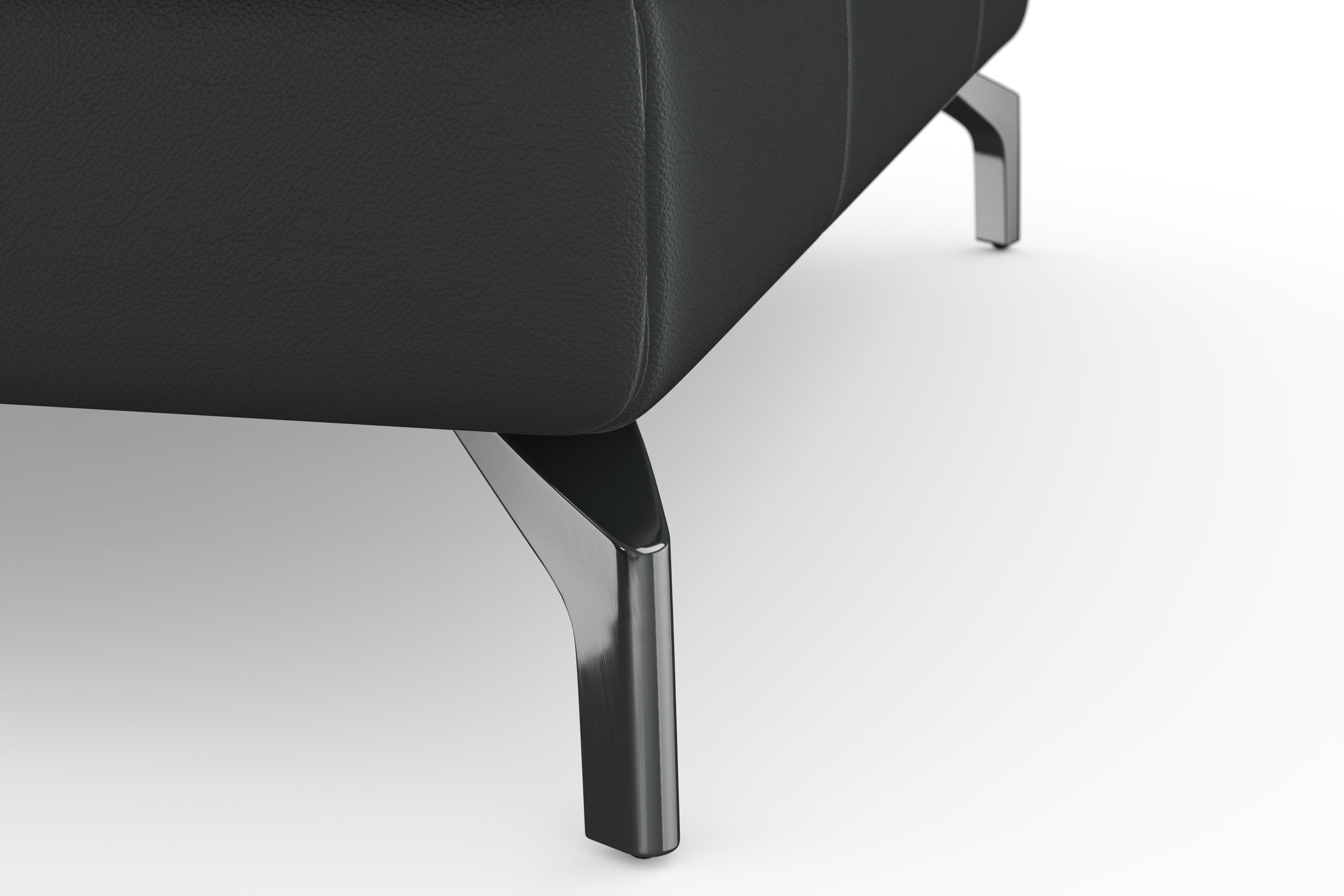 sit&more Ecksofa »Bendigo L-Form«, inklusive Sitztiefenverstellung, Bodenfreiheit 12 cm, in 2 Fußfarben