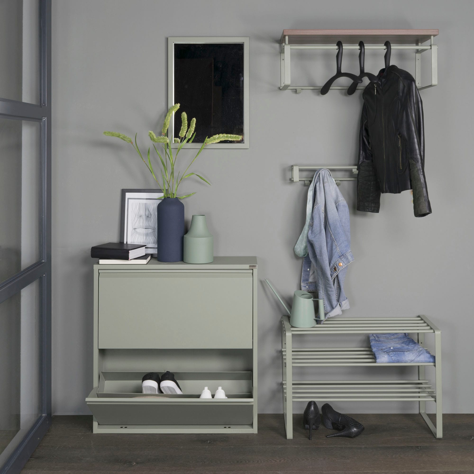 Spinder Design Wandspiegel »SENZA«, Metall, Breite 40 cm, Horizontal und vertikal befestigbar