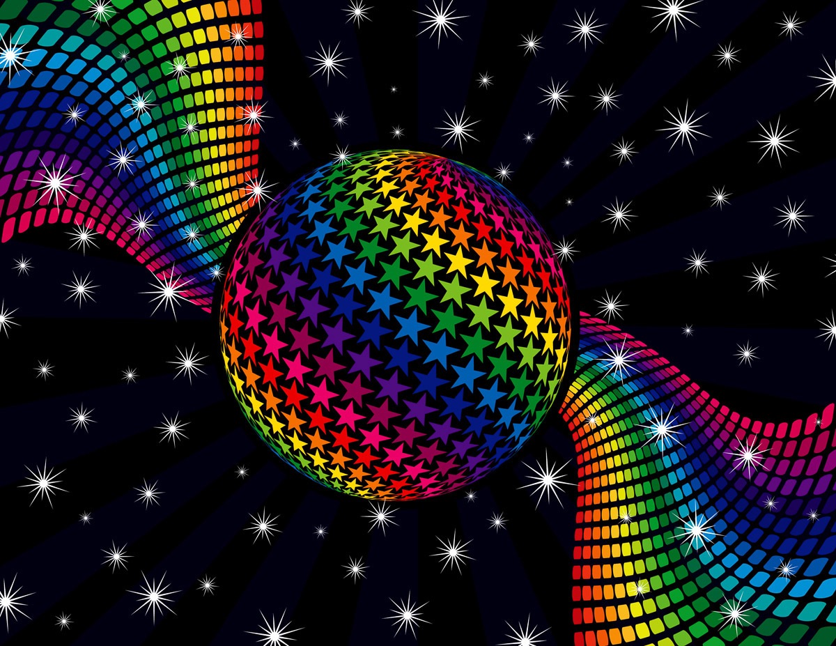 Papermoon Fototapete »Rainbow Disco Dance«