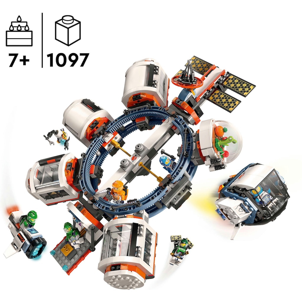 LEGO® Konstruktionsspielsteine »Modulare Raumstation (60433), LEGO City«, (1097 St.)
