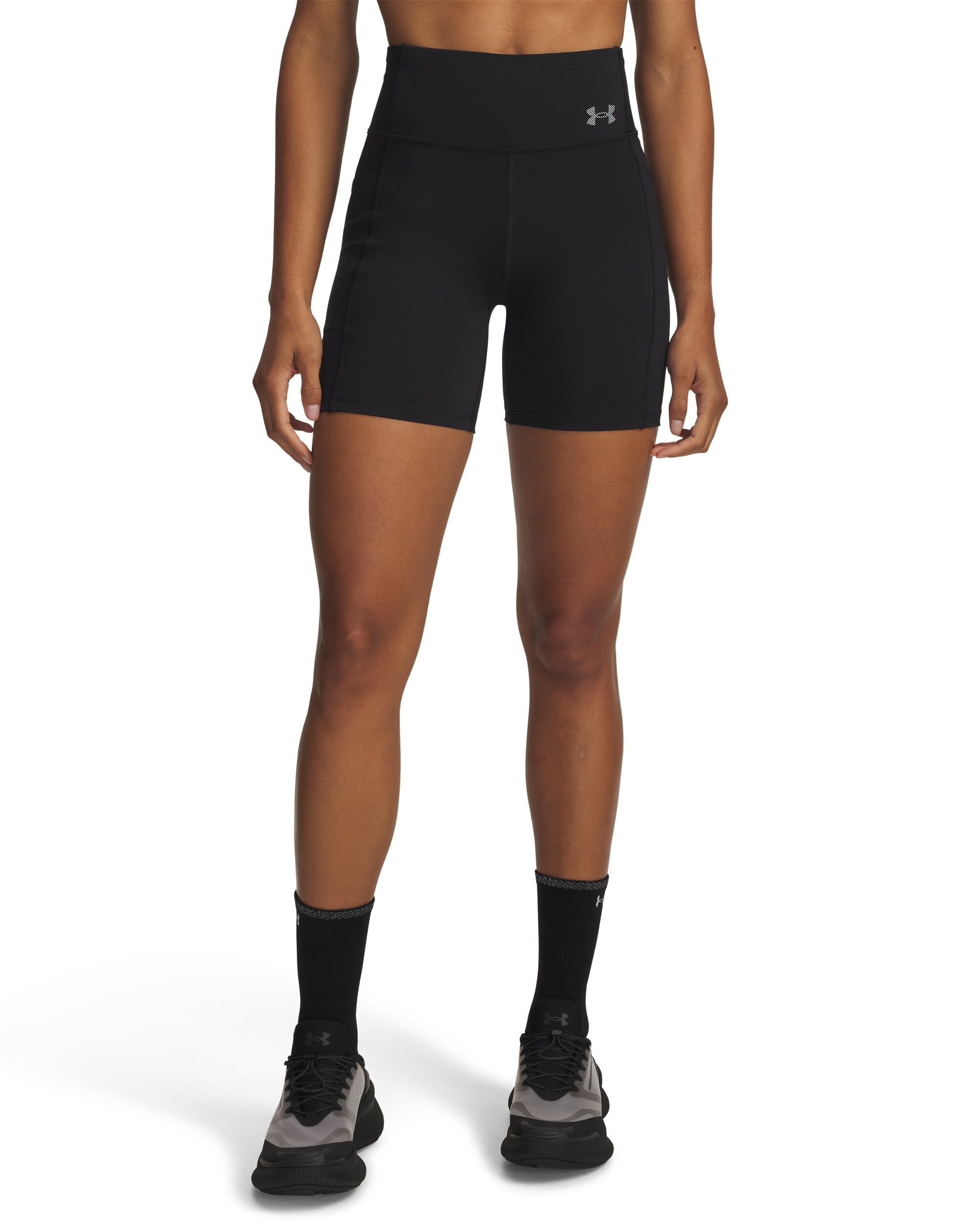 Under Armour Shorts "UA VELOCITI 6" FITTED SHORT" mit Elasthan-Anteil, aus Polyester und Elasthan