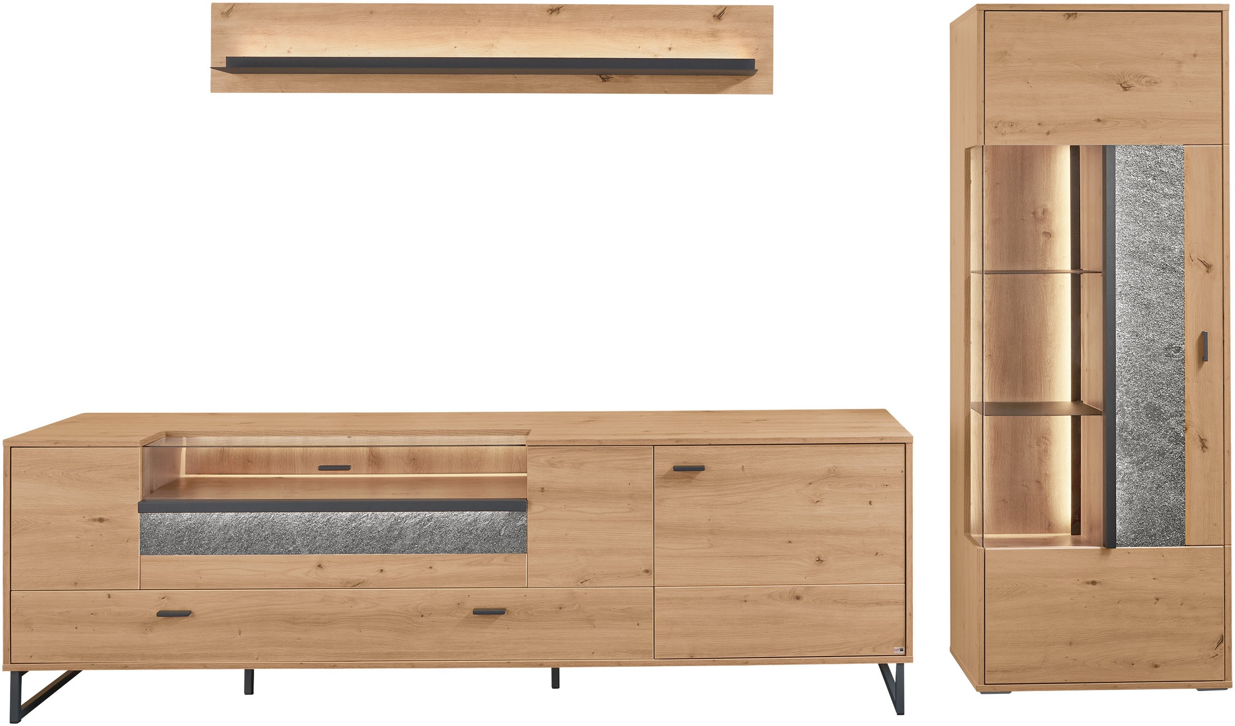 set one by Musterring TV-Wand "Deltona", (3 St.), Zierelemente aus Sandstei günstig online kaufen