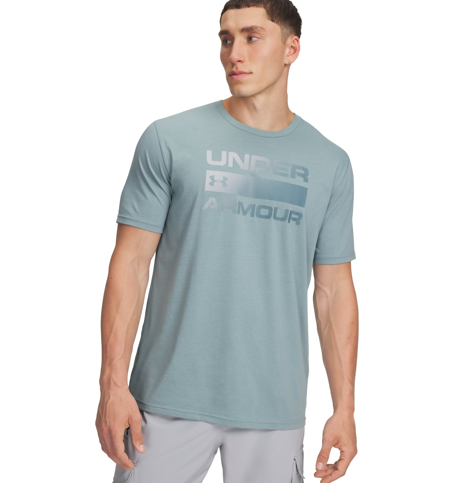 Under Armour 1100000002199 "UA TEAM ISSUE WORDMARK SS" leichtes Kurzarmdesign, mit Rundhalsausschnitt