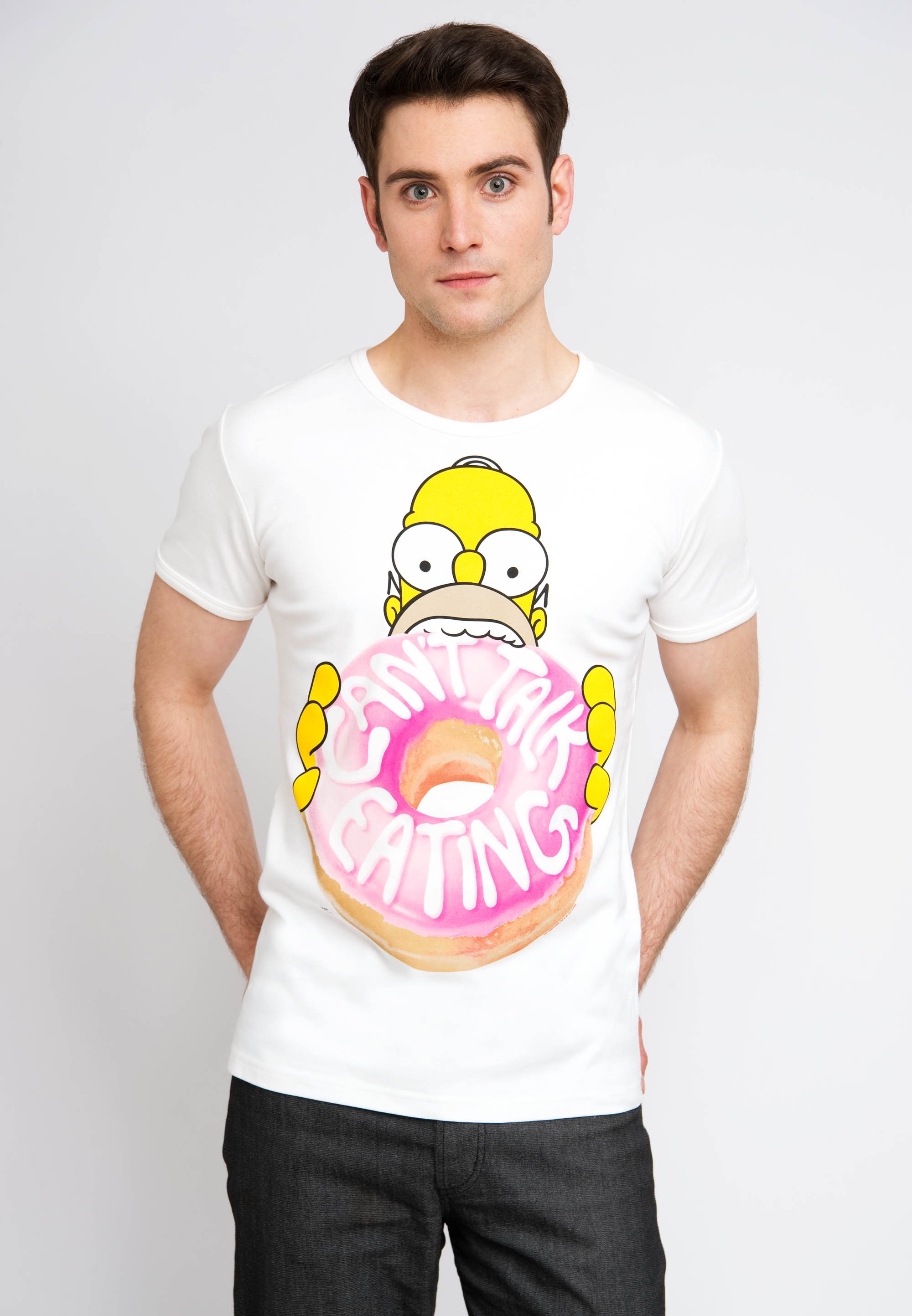 T-Shirt mit großem Simpsons-Print Homer Donut