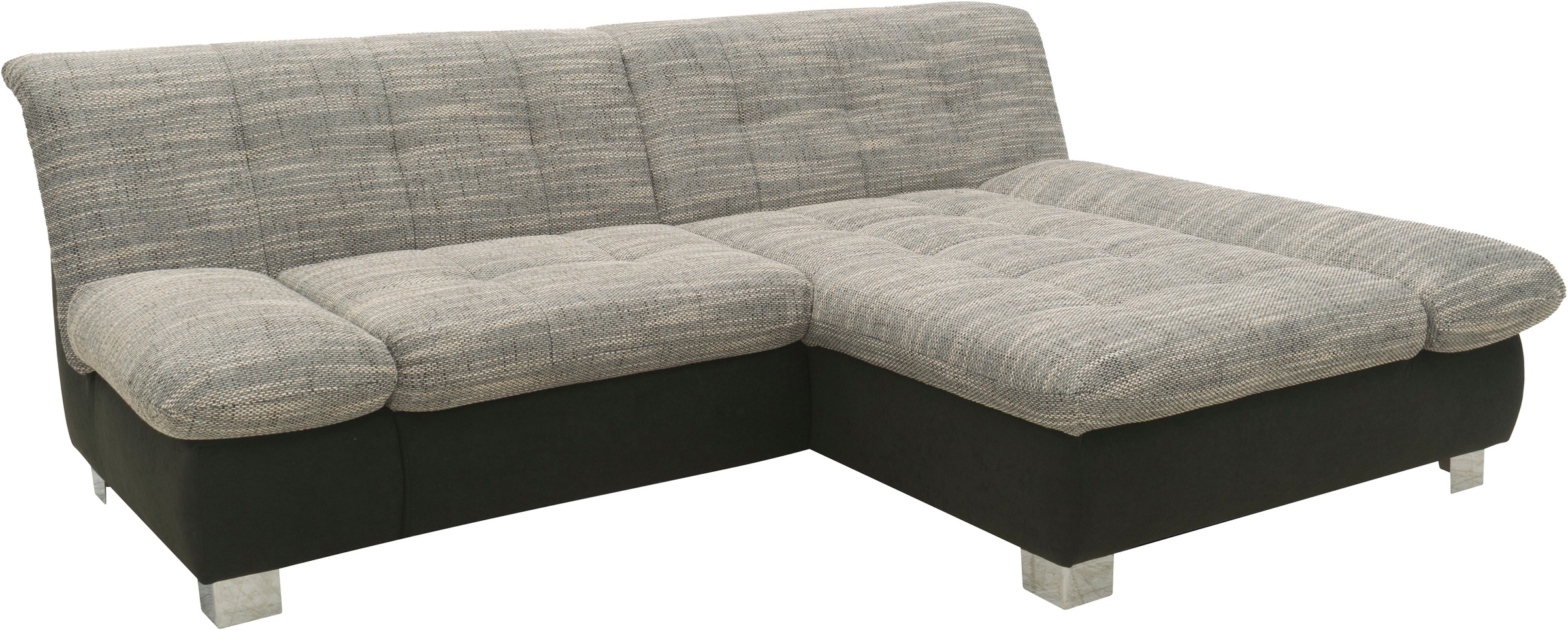 DOMO collection Ecksofa »100031 kompakte Stellmaße, komfortabel und bequem, L-Form«, wahlweise mit Bettfunktion und Armteilverstellung. Breite 234cm
