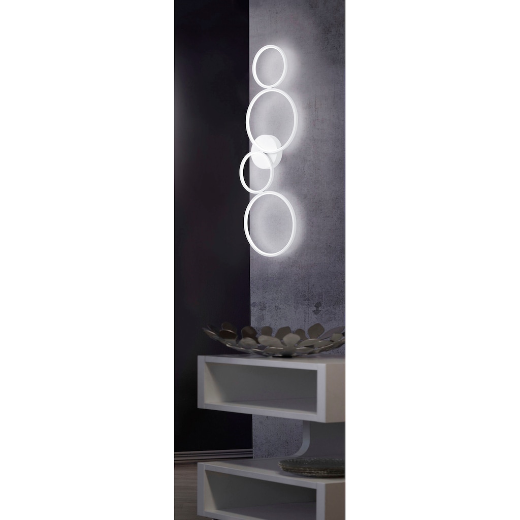 TRIO Leuchten LED Deckenleuchte »Rondo«, 4 flammig-flammig, Deckenlampe LED warmweiß 3000K dimmbar per Wandschalter 4800 Lumen