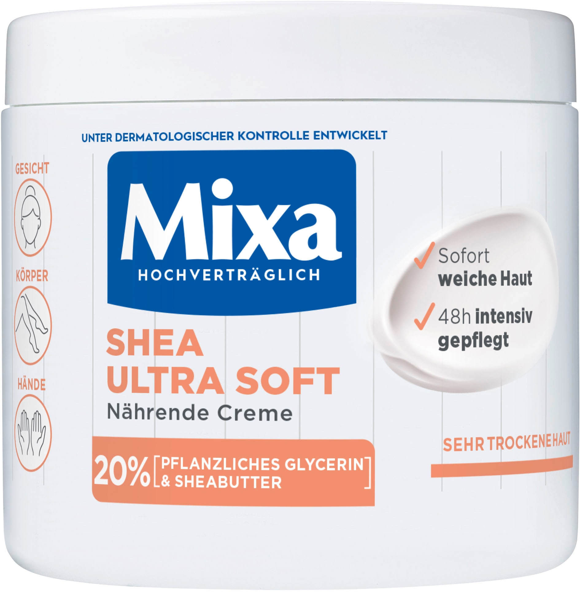 Körpercreme »Mixa Shea Ultra Soft«, mit hoher Wirksamkeit