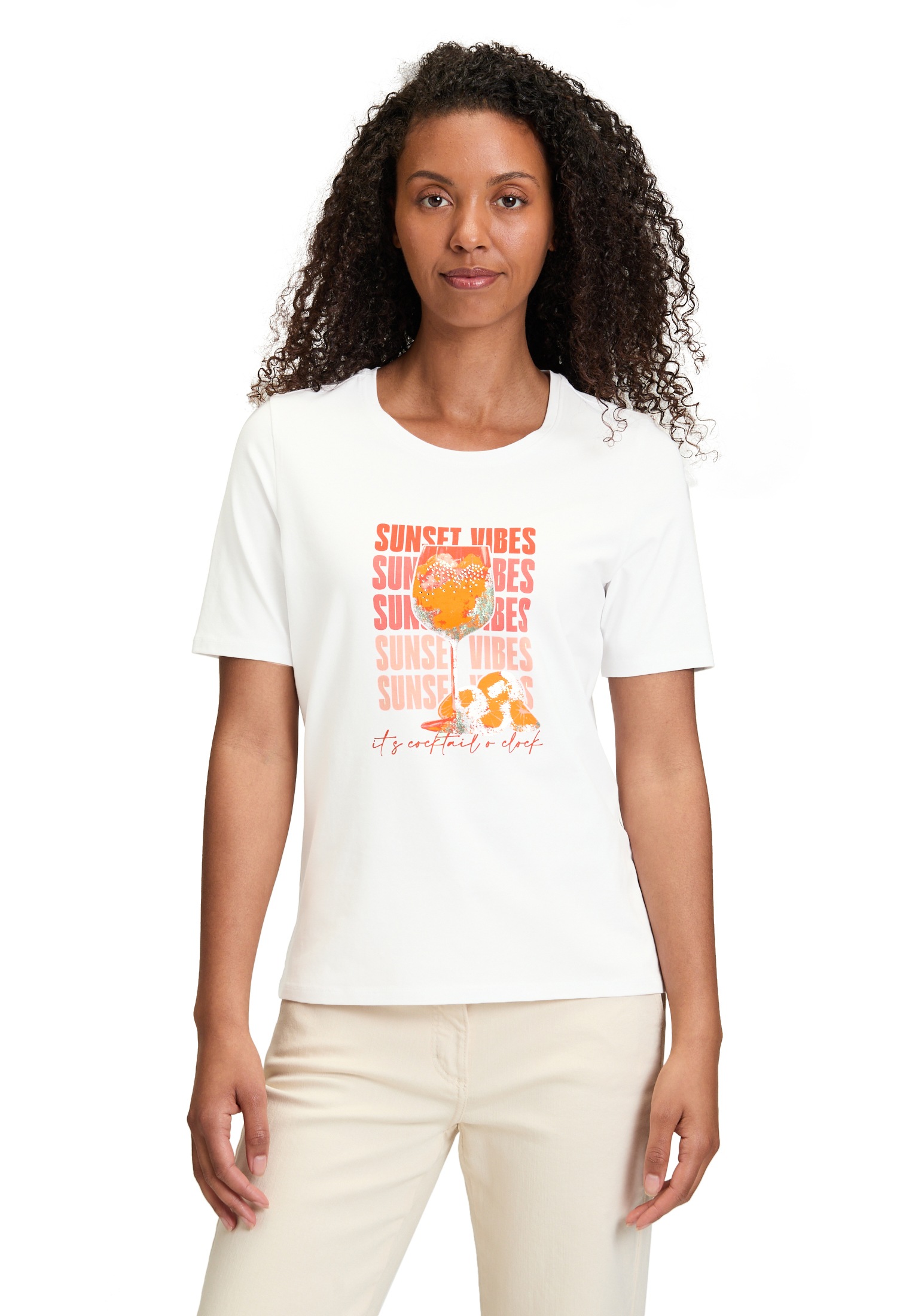 Betty Barclay Kurzarmshirt "Damen mit Aufdruck" 1 Stk. Glitzersteine günstig online kaufen