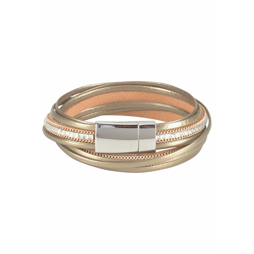 Firetti Wickelarmband »im Metallic Look«