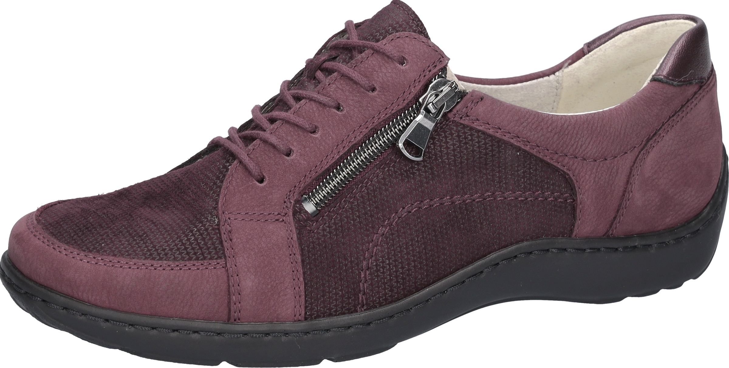 Waldläufer Schnürschuh "Henni" Halbschuh, Sneaker, Komfortschuh mit Reißverschluss, H-Weite