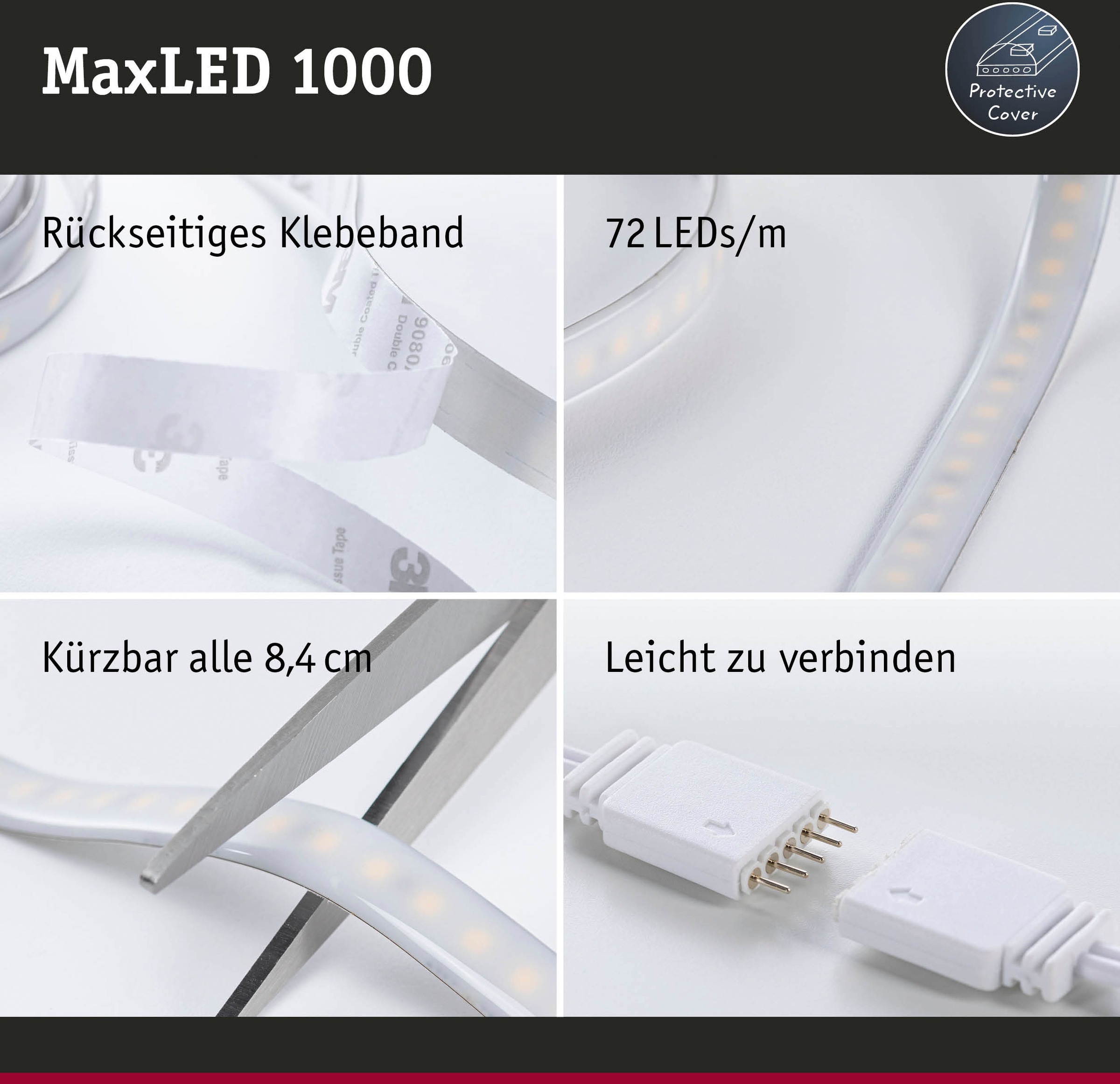 Paulmann LED-Streifen »MaxLED 1000 Stripe 2,5m RGBW IP44 Cover 3000K 28W  230/24V Silber«, 1 St.-flammig, RGBW bestellen | BAUR | LED-Stripes