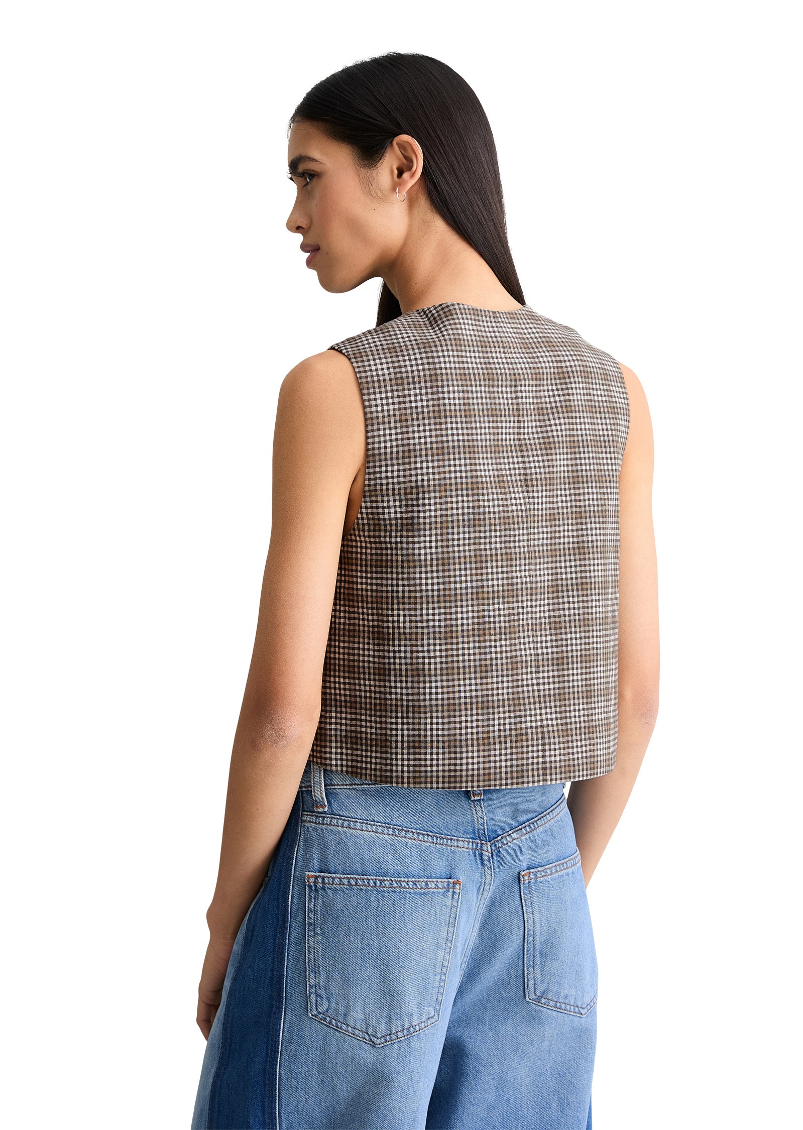 Marc O'Polo DENIM Steppweste »aus Organic Cotton-Leinen-Mix«