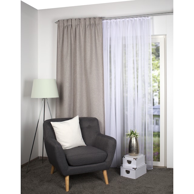 Home Basics Gardine »SANDA Set«, (3 St.), Fertigschal, blackout | BAUR