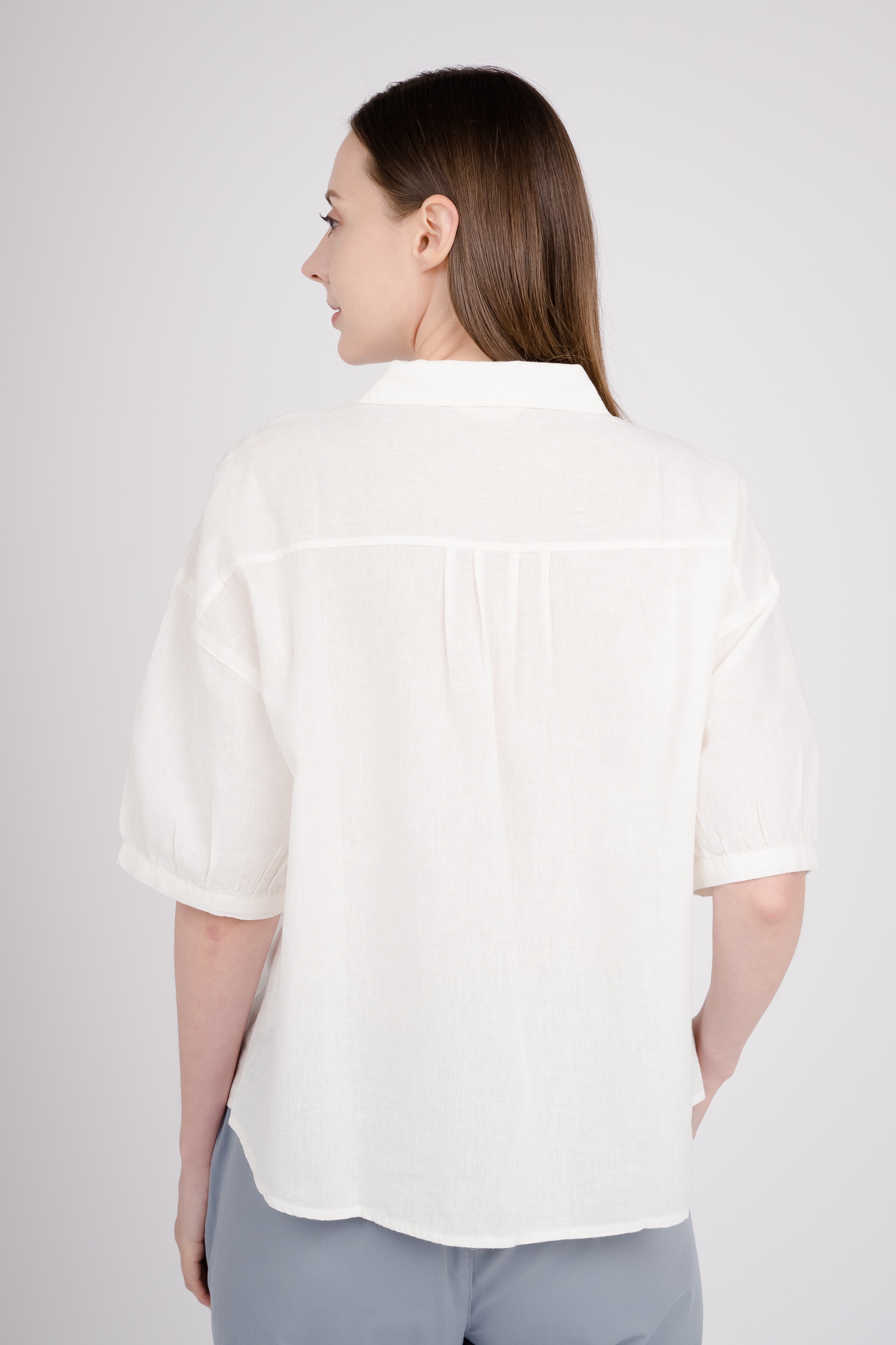 GIORDANO Klassische Bluse, mit schicken Puffärmeln