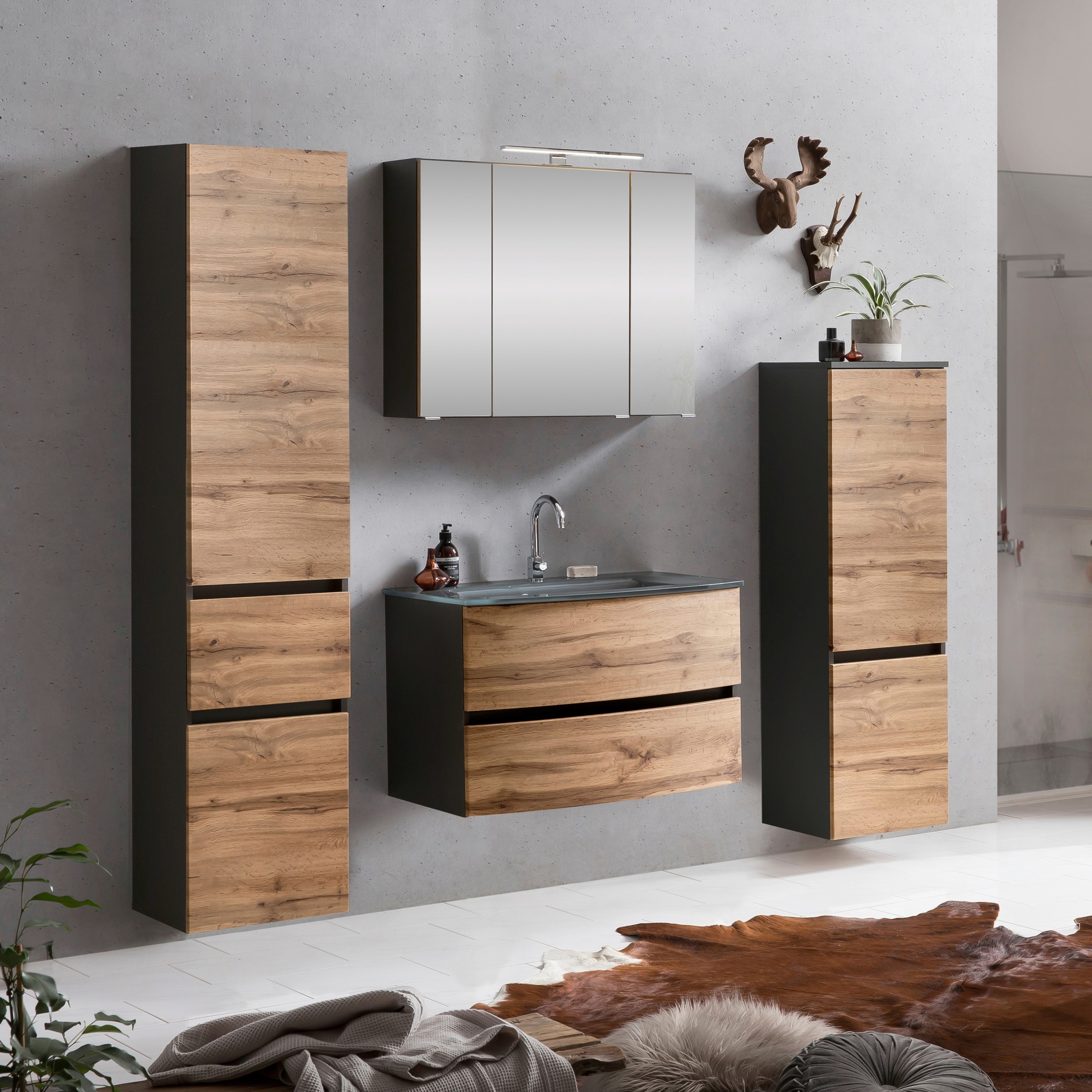 welltime Badezimmer-Set "Kaunas" Set, 4 Stk. tlg. günstig online kaufen