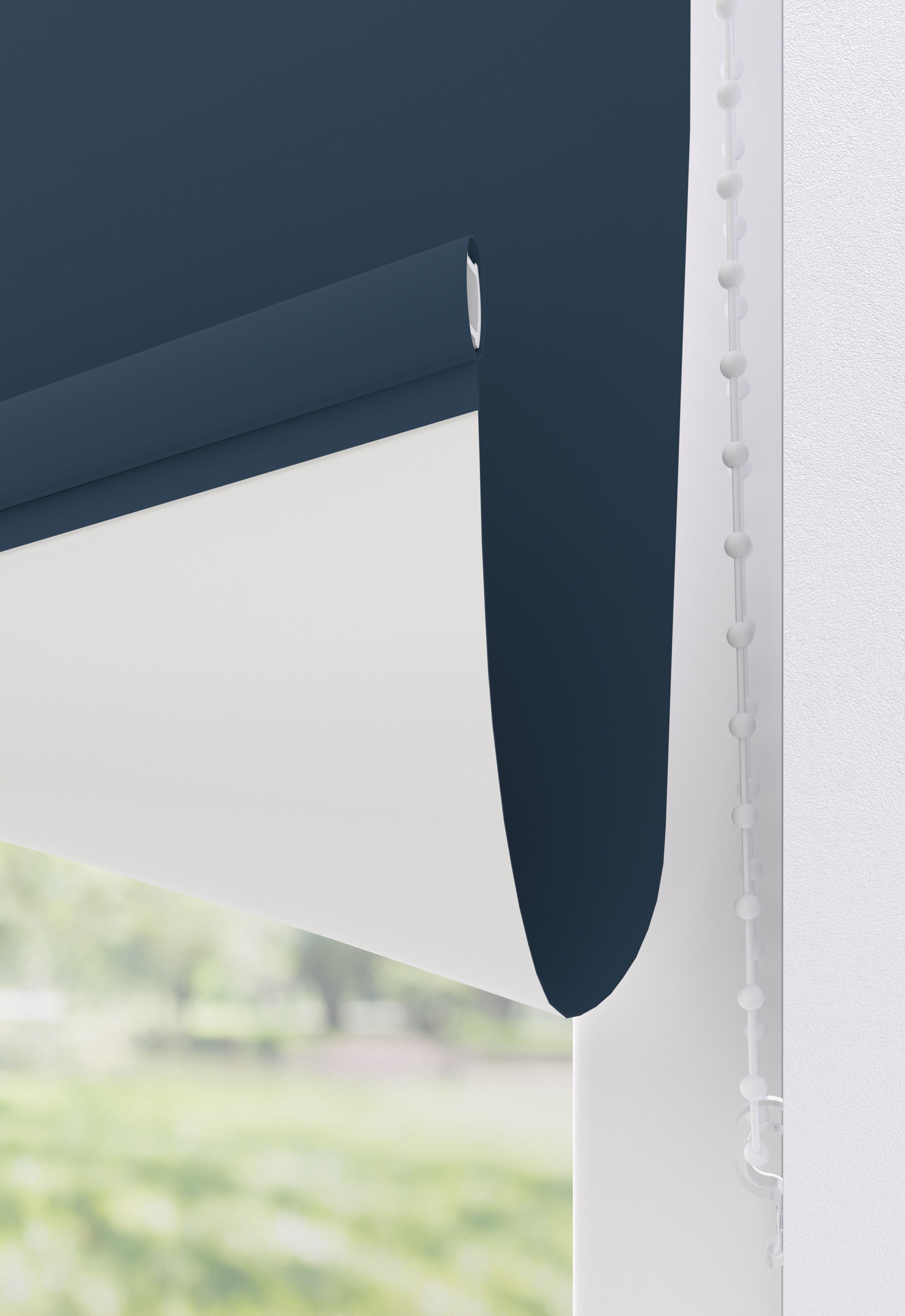 Thumbnail - my home Rollo "Ina" abdunkelnd Hitzeschutz Wärmedämmung energiesparend mit Bohren/ohne Bohren freihängend weiße Rückse...