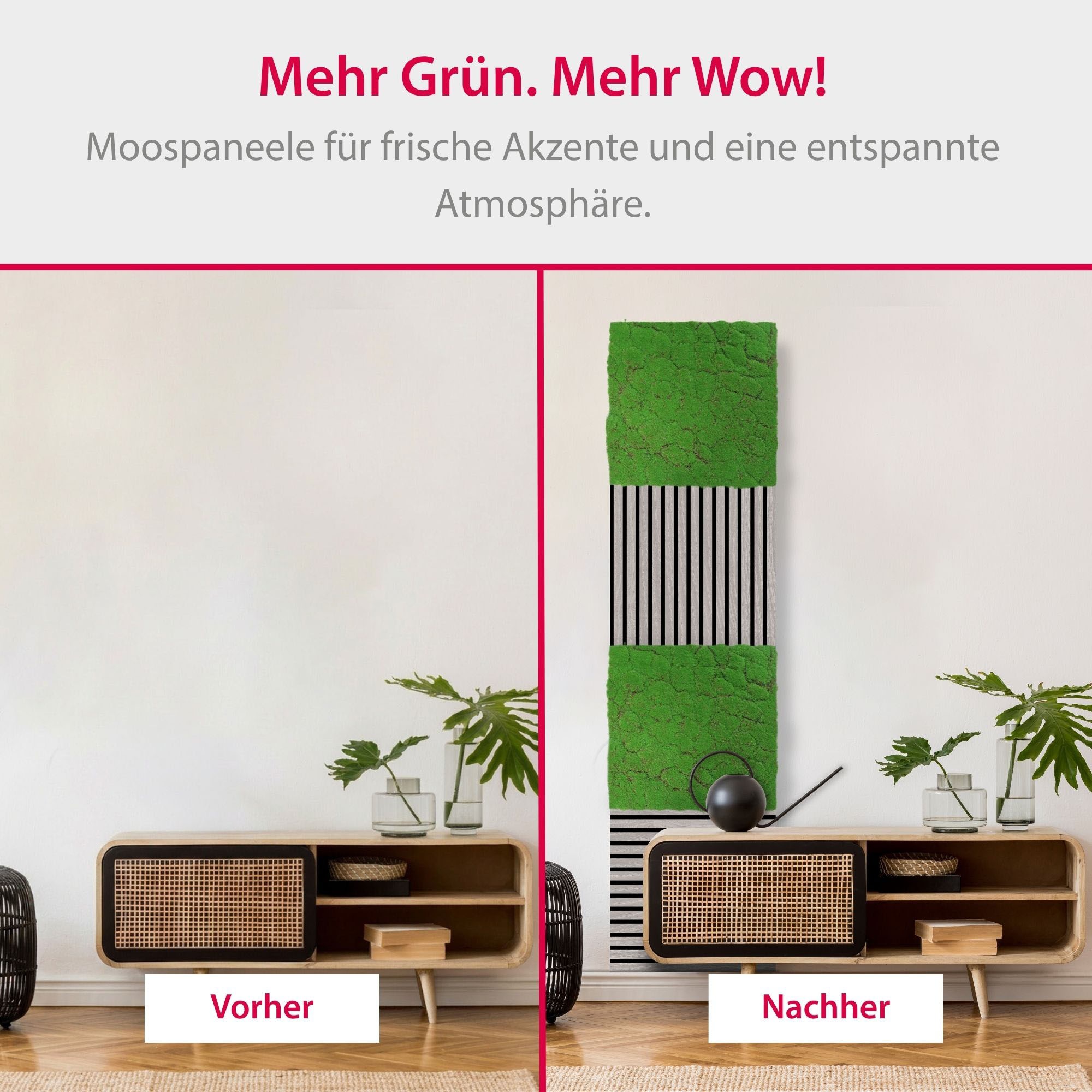 Architects Paper Wandpaneel »A.S. Création Modular Wall Wandpaneel Moosoptik« 1 tlg. Pflegeleichte Moosoptik auf rPET-Filz für natürliche 3D-Wände