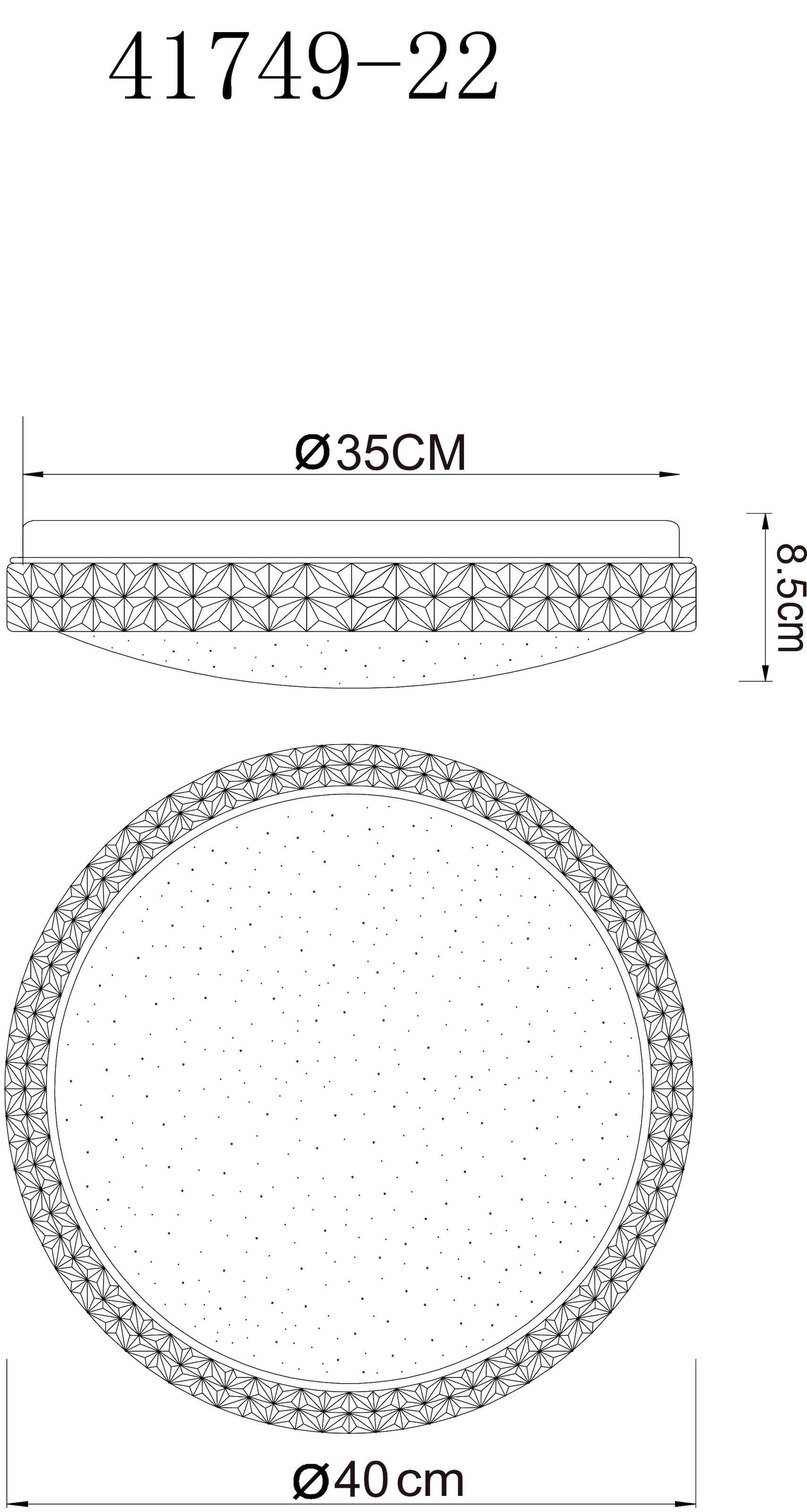 GLOBO LIGHTING Deckenleuchte »OVI« LED-Modul 1 Stk. Deckenleuchte Weiß, Opal/Glas Kristalle, dimmbar, LED 22W