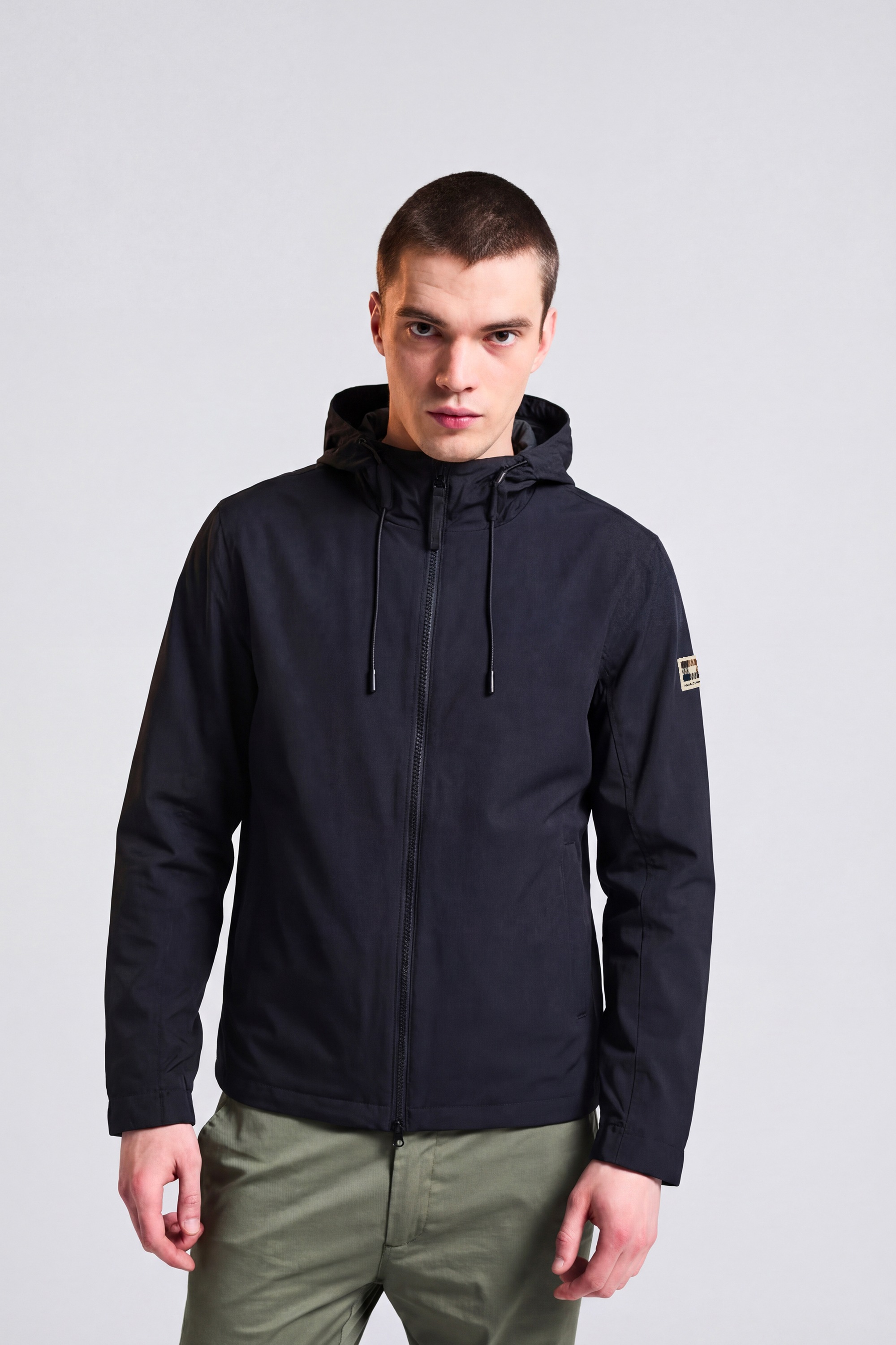 Aquascutum Active Wolljacke »HOODED STRETCH WINDBREAKER Herren« mit Kapuze Kapuzenjacke Herren, leichte Jacke, Sportjacke, Wetterjacke, Sale