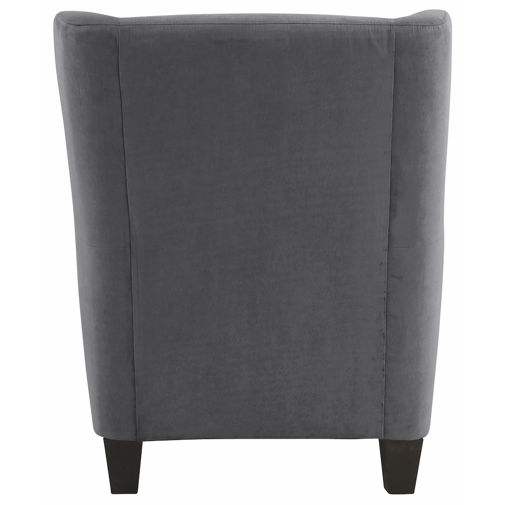 Home affaire Ohrensessel »Chilly, Sessel mit Federkern-Polsterung,«, (Set, 2 St., bestehend aus Sessel und Hocker), in Cord und Microfaser-Bezug, incl. Hocker, Unser Dauertiefpreis