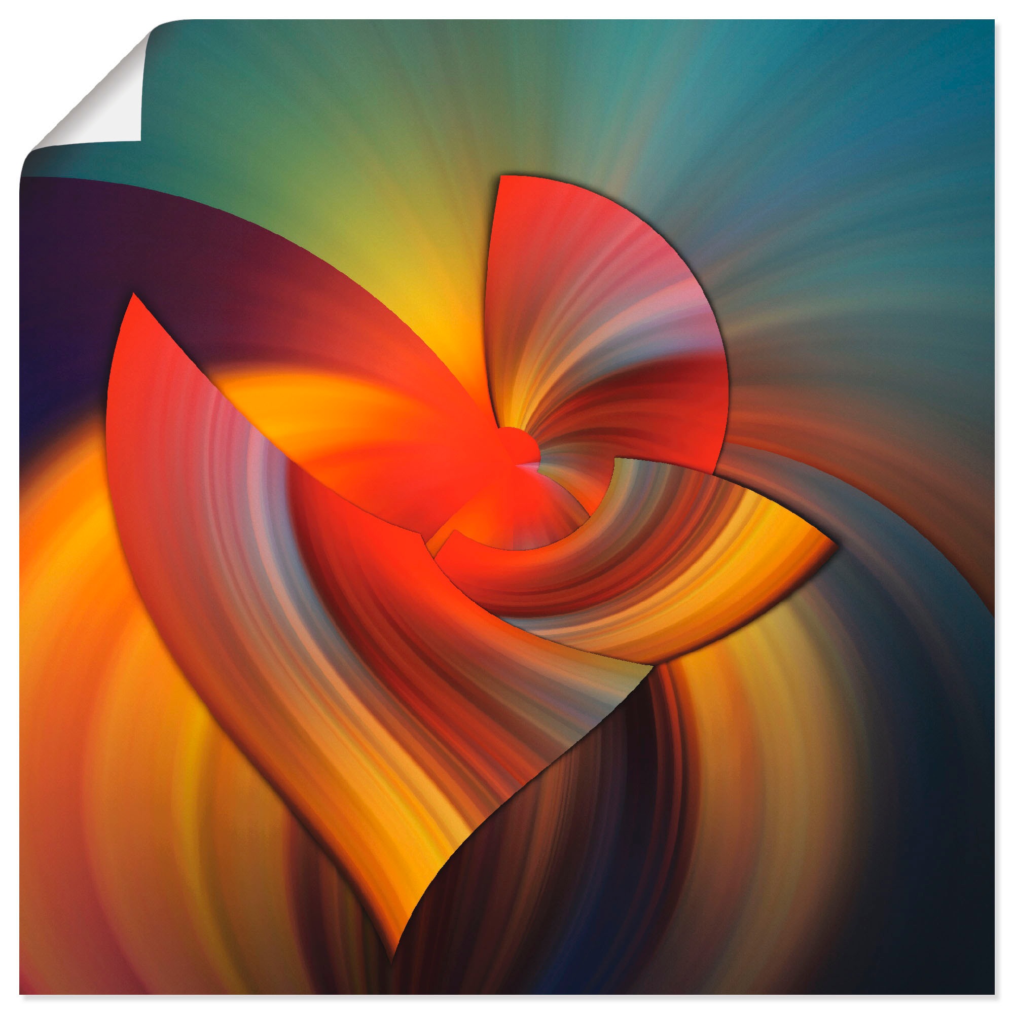 Artland Wandbild "Abstraktes in bunt" Muster 1 Stk. tlg. als Leinwandbild, günstig online kaufen
