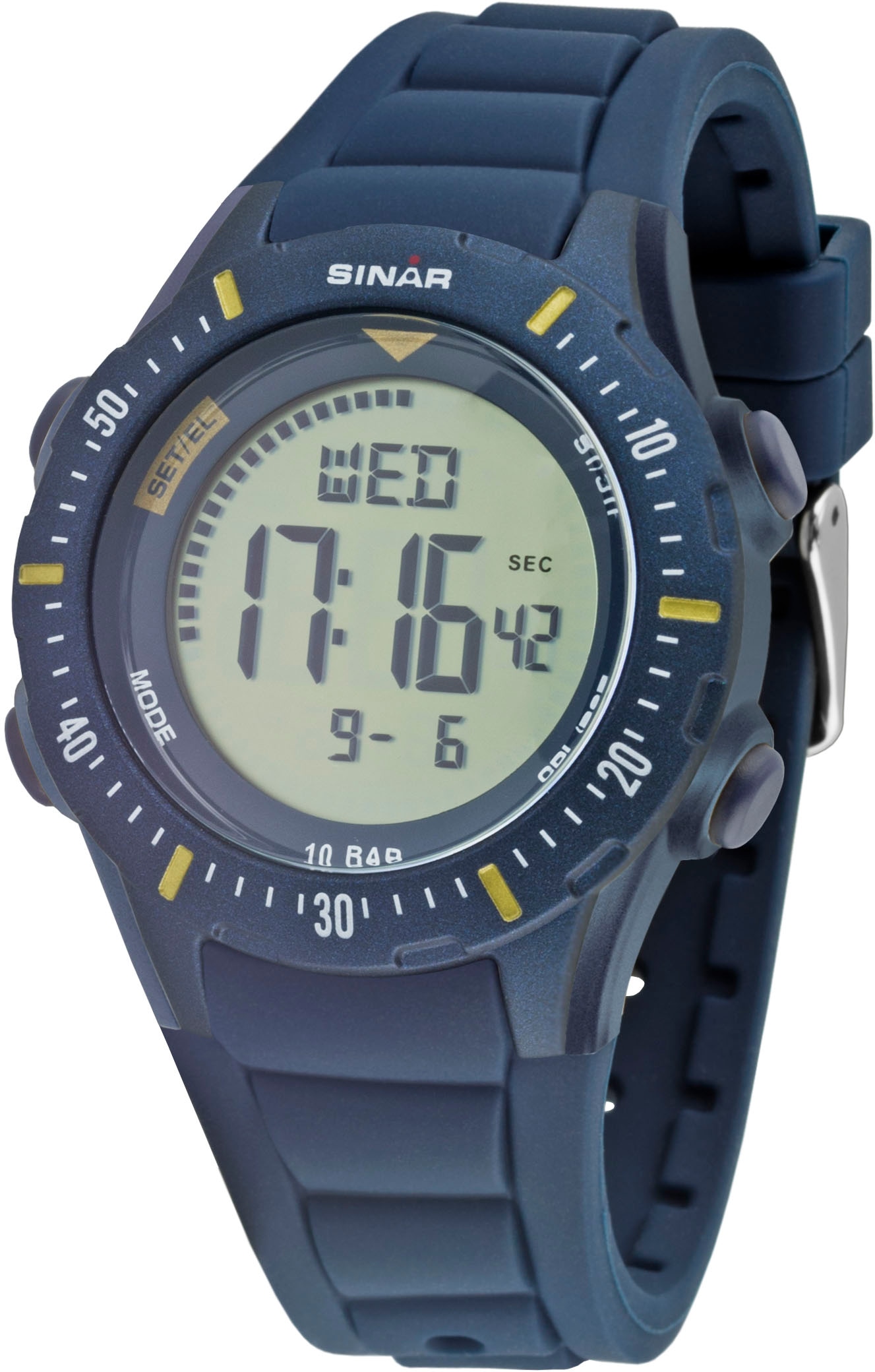SINAR Chronograph »XR-12-2«, Armbanduhr, Quarzuhr, Herrenuhr, digital, Datum, Stoppfunktion