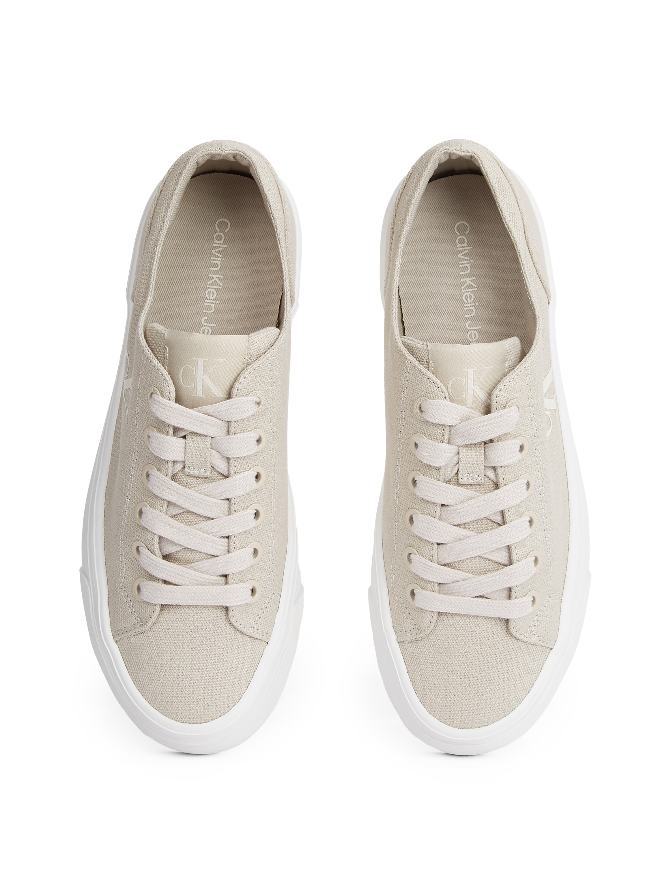 Calvin Klein Jeans Plateausneaker »VULC FLATFORM LOW CV MG«, Schnürschuh, Freizeitschuh, Halbschuh mit seitlichem Logo