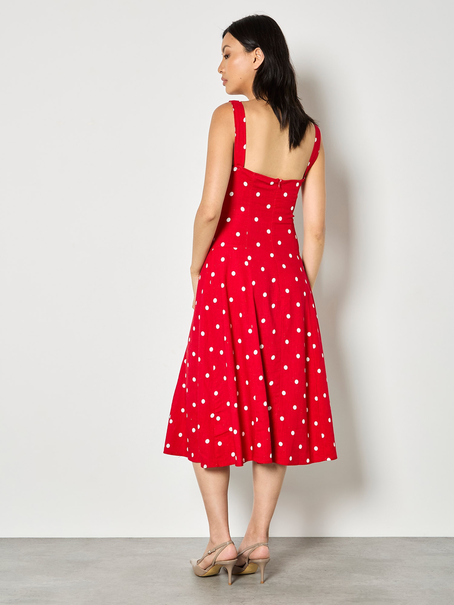 Apricot Midikleid »Midikleid« mit Polka-Dot-Muster