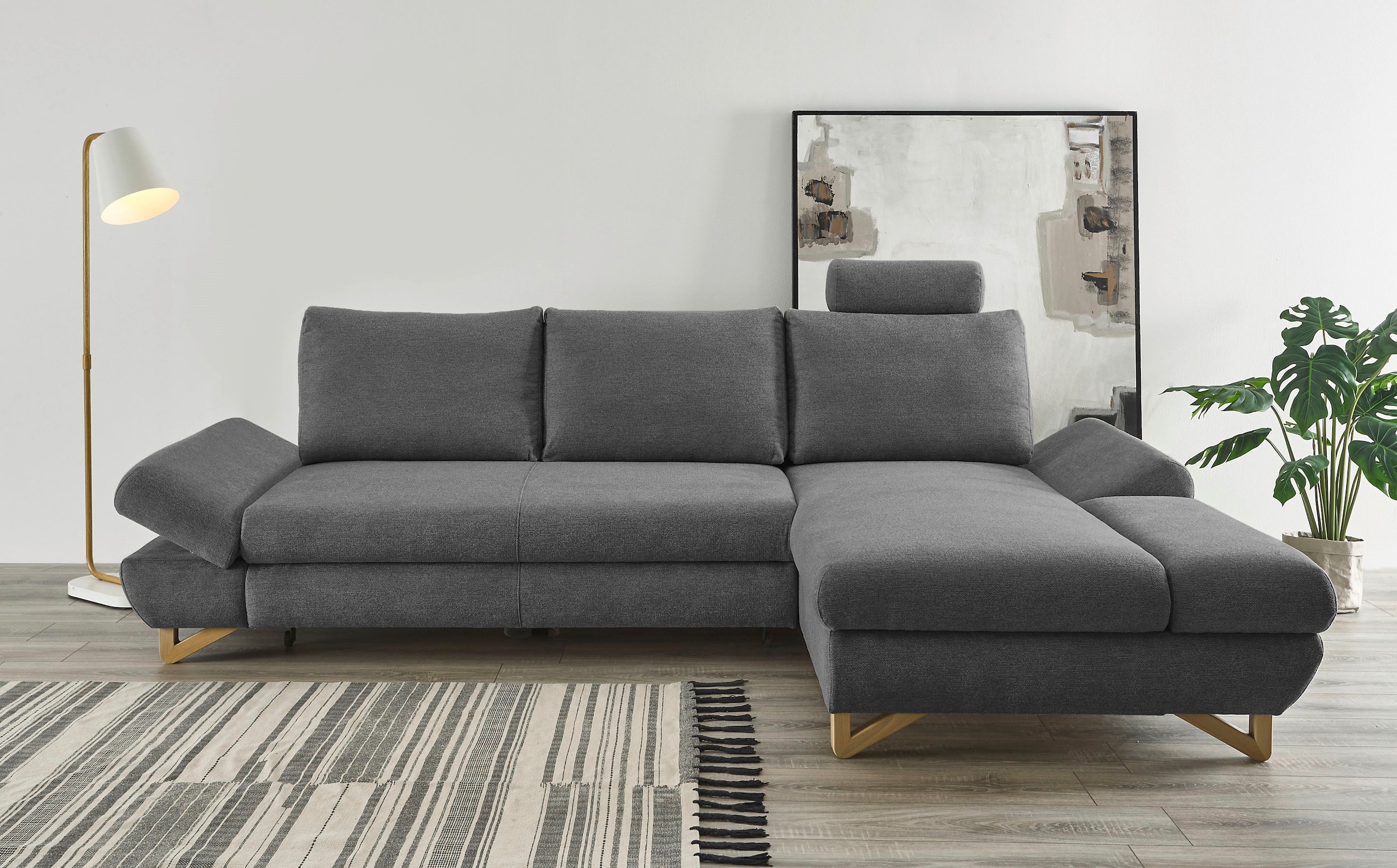 Home affaire Schlafsofa "City/Giron" komfortable Bettfunktion (Liegefläche günstig online kaufen