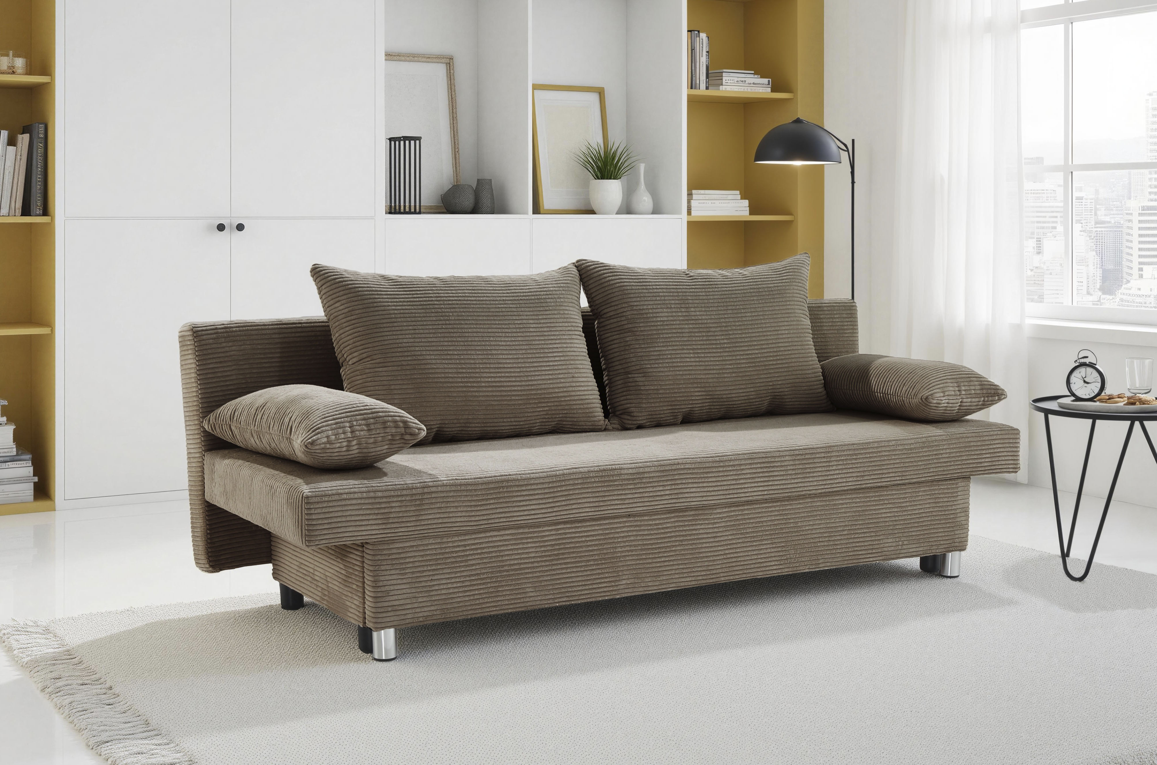 Jockenhöfer Gruppe Schlafsofa "B: 191 cm, Liegefl. 120x191 cm" mit Schlaffunktion & Bettkasten