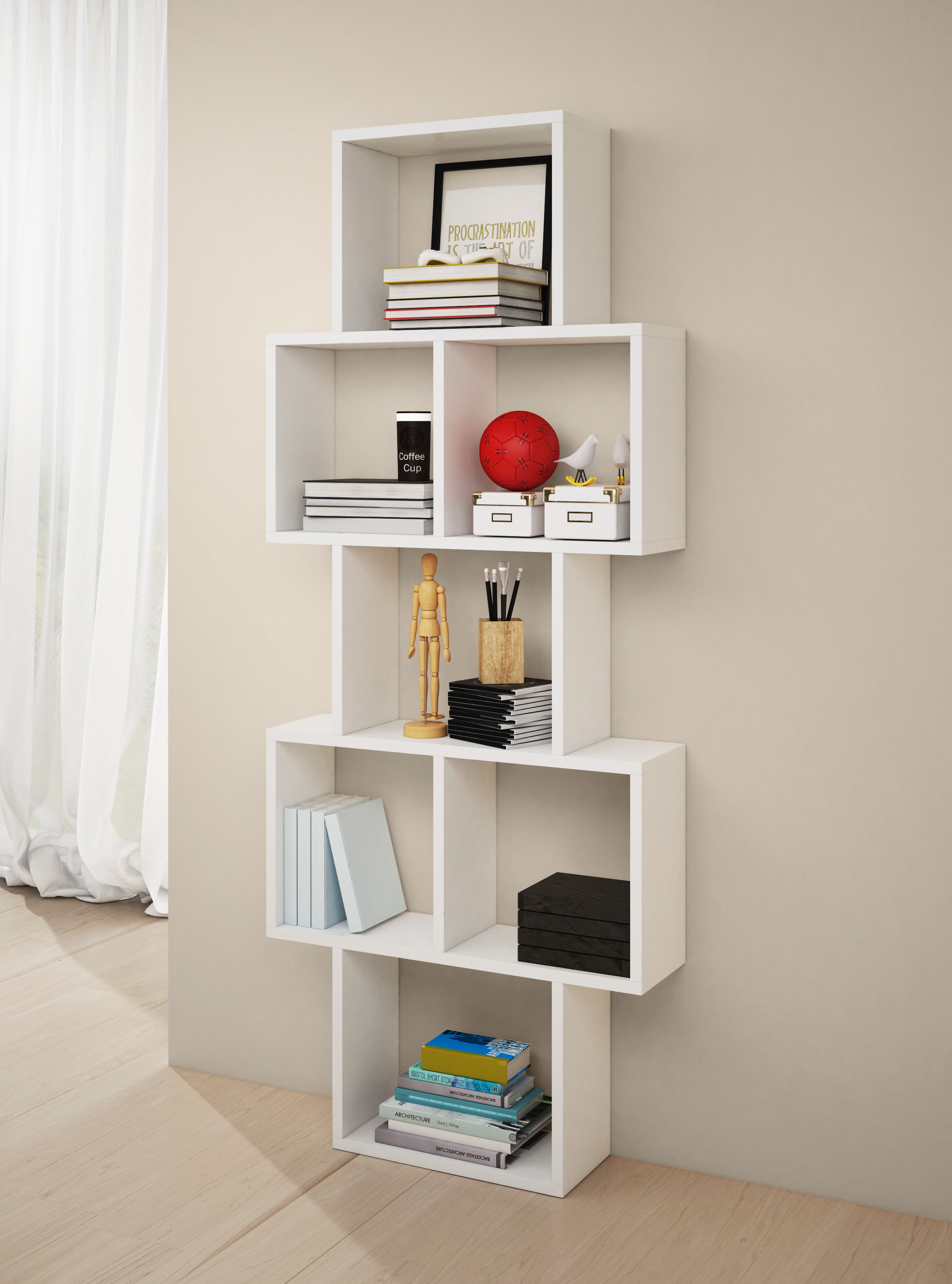 INOSIGN Wandboard »Wandregal Trio«, (1 St.), Stell- oder Hängeregal, 10 offene Fächer, flexibel montierbar