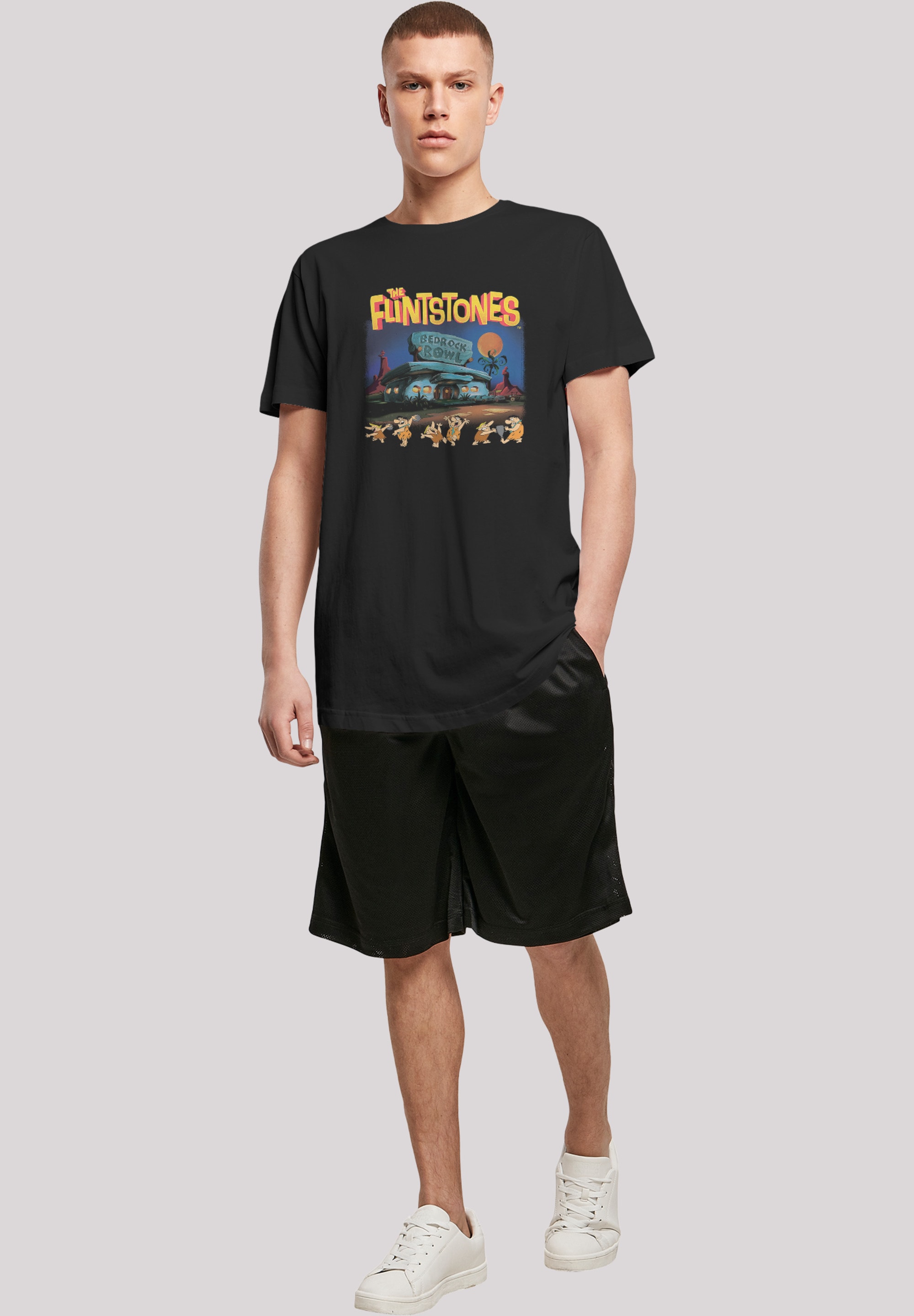 F4NT4STIC T-Shirt »Die Familie Feuerstein«, Herren,Premium Merch,Lang,Longshirt,Bedruckt