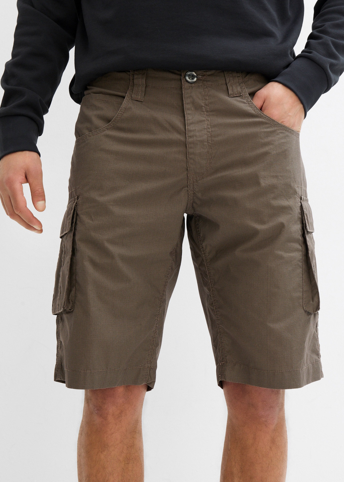 bonprix Cargobermudas aus Baumwolle, Relaxed Fit, mit Minimalmuster, im Cas günstig online kaufen