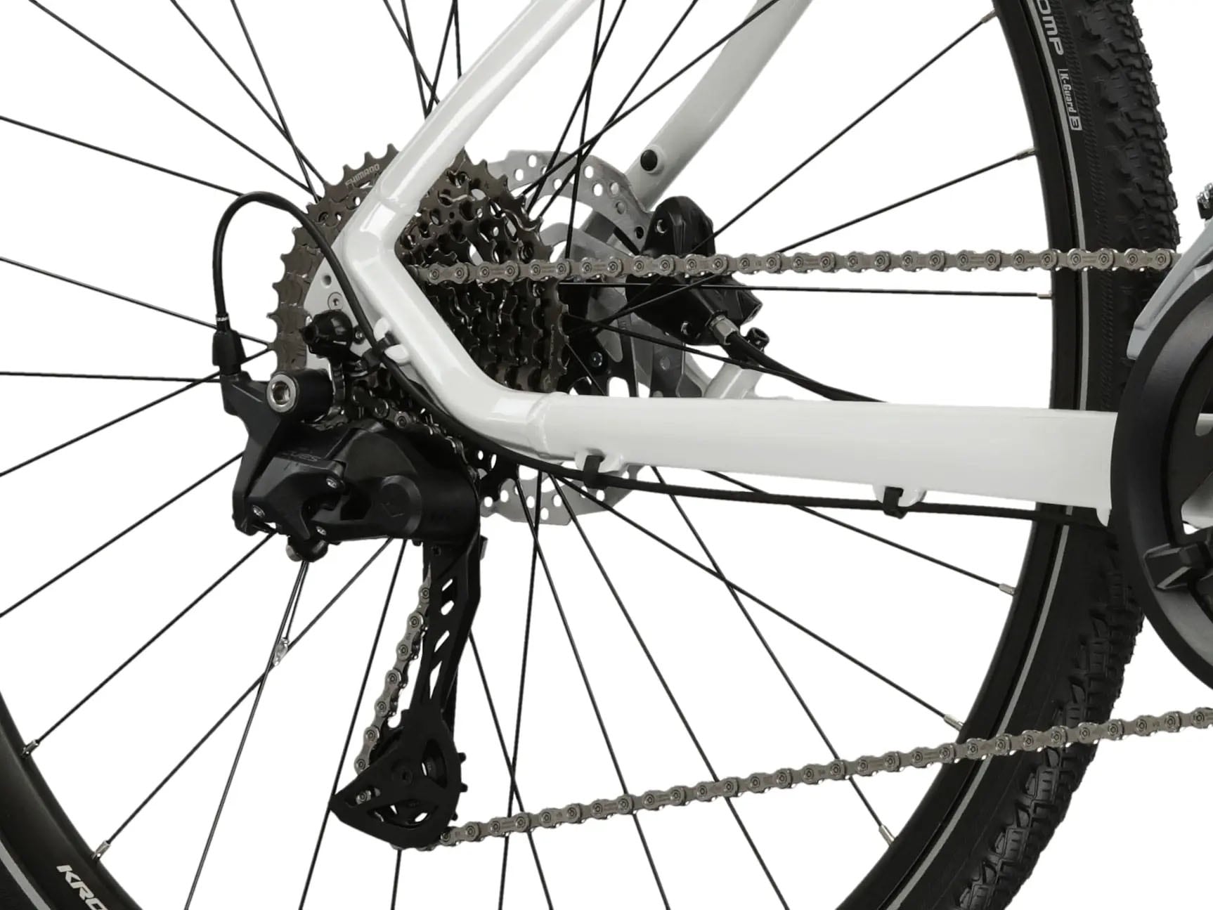 Kross Crossrad »KROSS Crossbike Evado 7.0 28" weiß 20 Gänge«, 20 Gang, Shimano, Cues U6000 Schaltwerk, Kettenschaltung