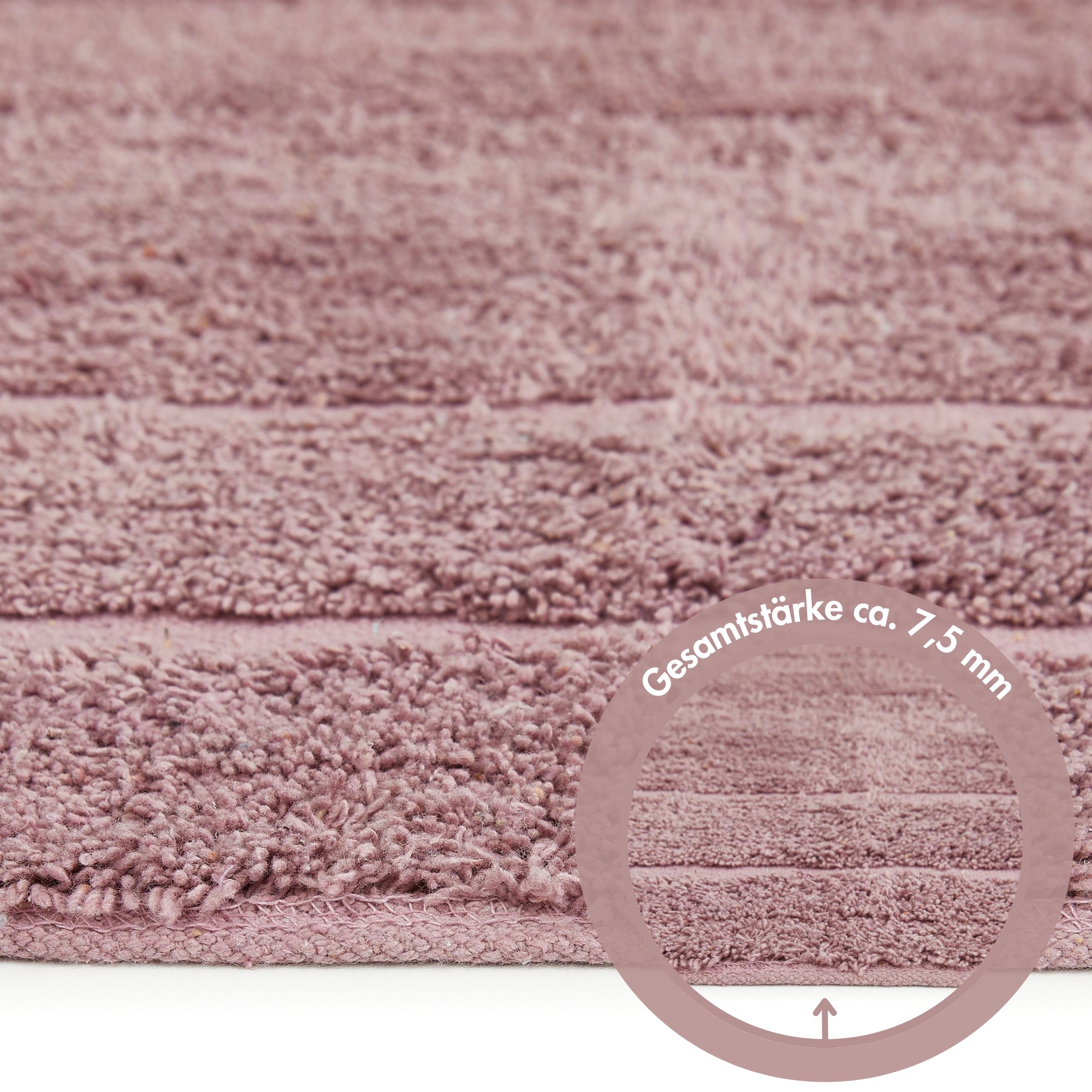 Andiamo Badematte »Havanna, 50x80 cm«, fußbodenheizungsgeeignet-schnell trocknend, Badteppich, Uni Farben, Hoch-Tief Effekt, verschiedene Designs