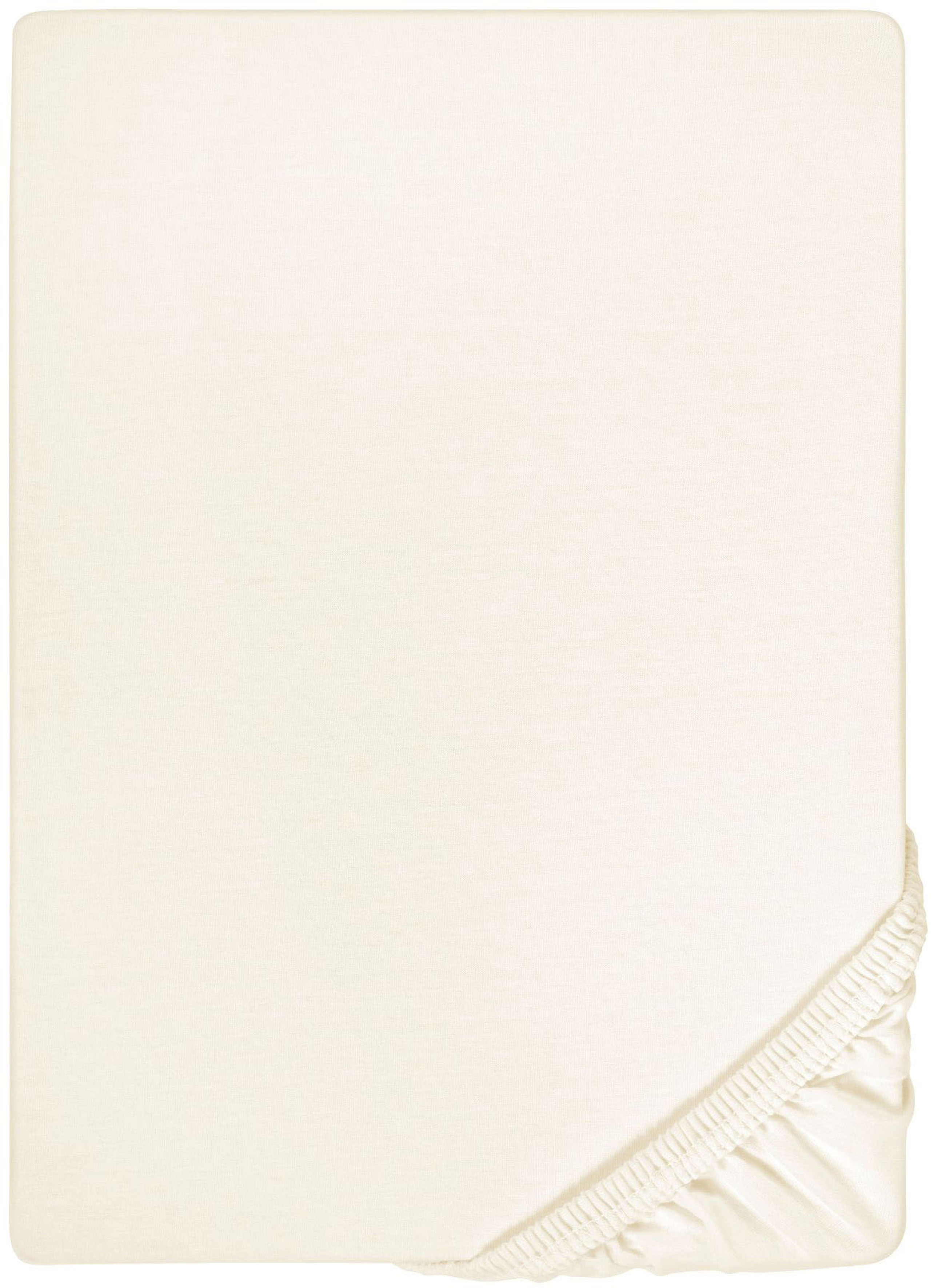 Biberna Spannbettlaken "0077866 Deluxe Jersey-Elastic Spannbetttuch 97% Baumwolle" Jersey mit Elasthan, Rundumgummi, bügelfrei, ab Größe 90 x 190 cm i