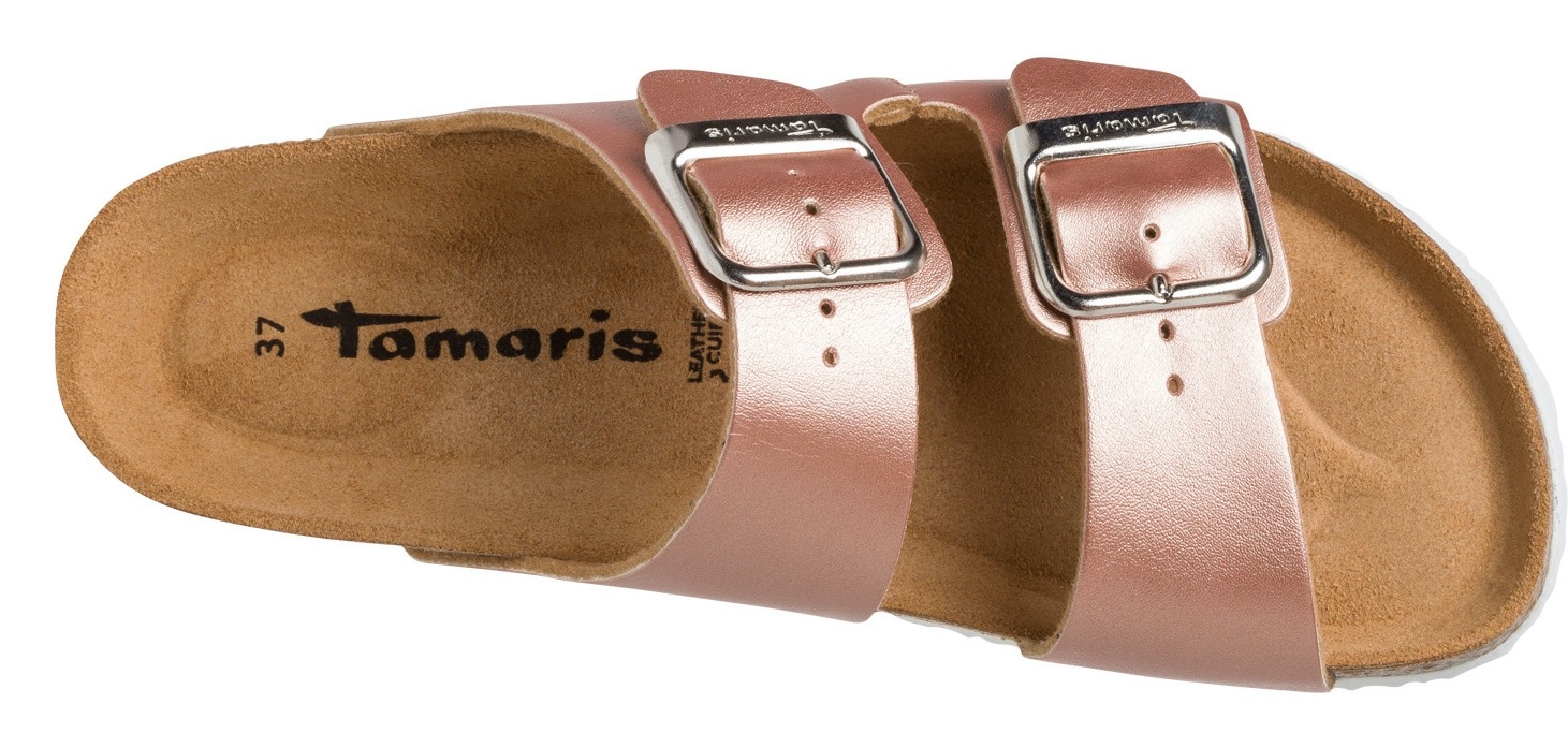 Tamaris Pantolette, Sommerschuh, Schlappen mit gepolstertem Fußbett