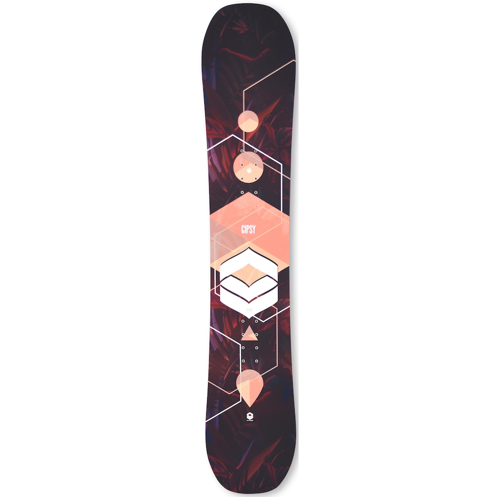 F2 Snowboard »FTWO Gipsy woman peach«, (Set, 2er-Pack), Inkl. Bindung mit Befestigungsmaterialien