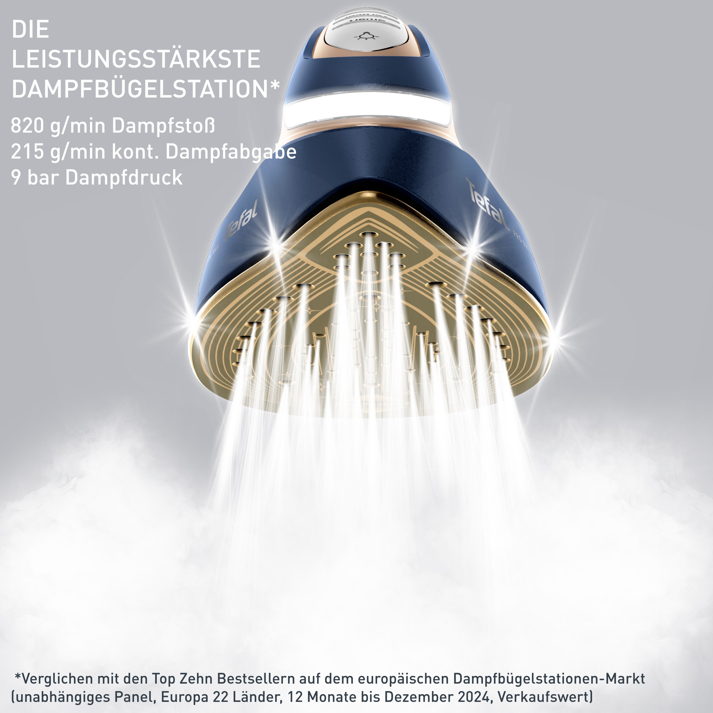 Thumbnail - Tefal Dampfbügelstation "Pro Express Vision Max" 1.200 ml Wassertank LED-Leuchte, 5 Einstellungen, Kalk-Kollektor, 1,2 L...