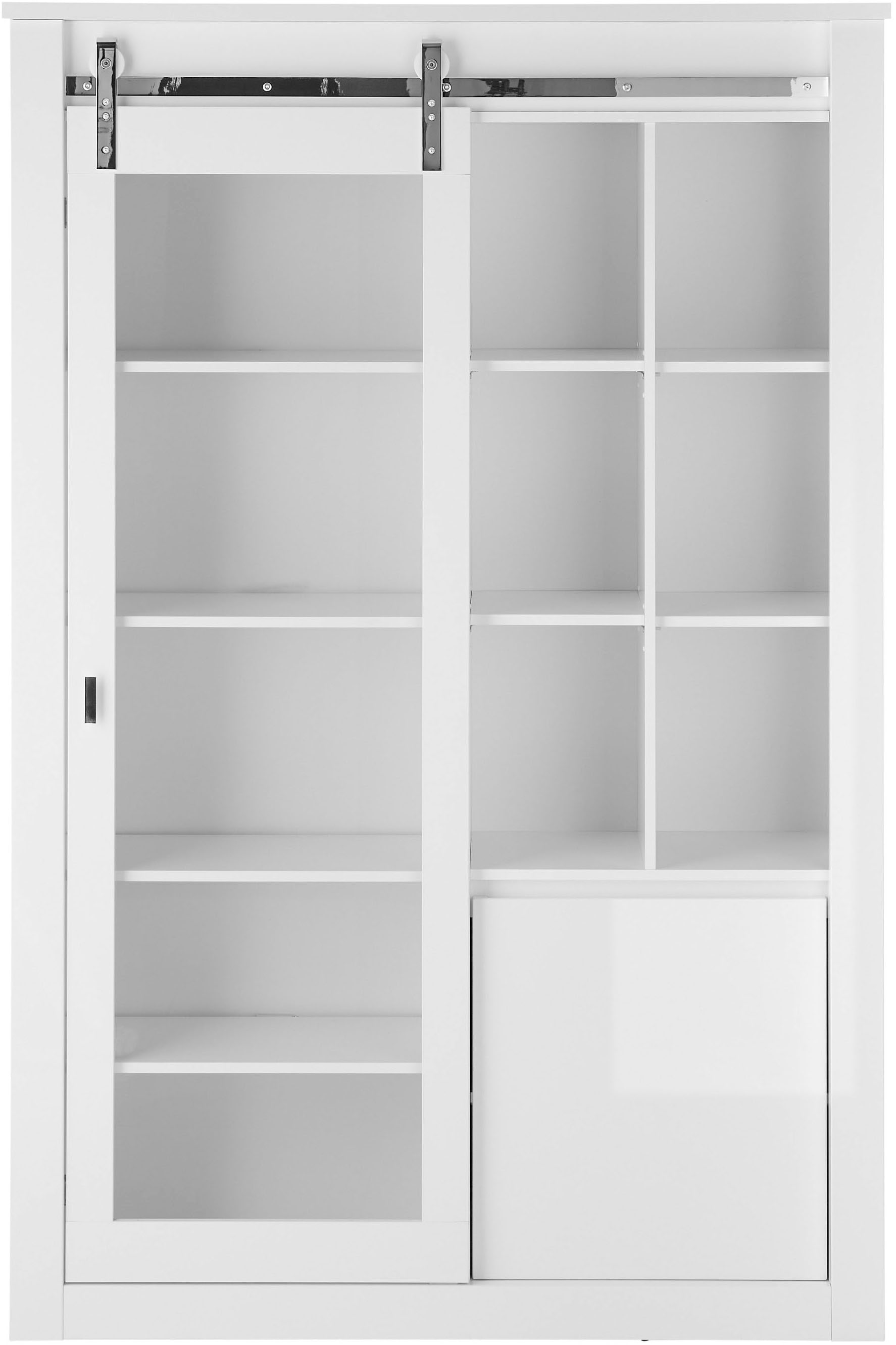 Home affaire Vitrine "Daytona, moderner Hochschrank, Glasvitrine in Weiß Ho günstig online kaufen