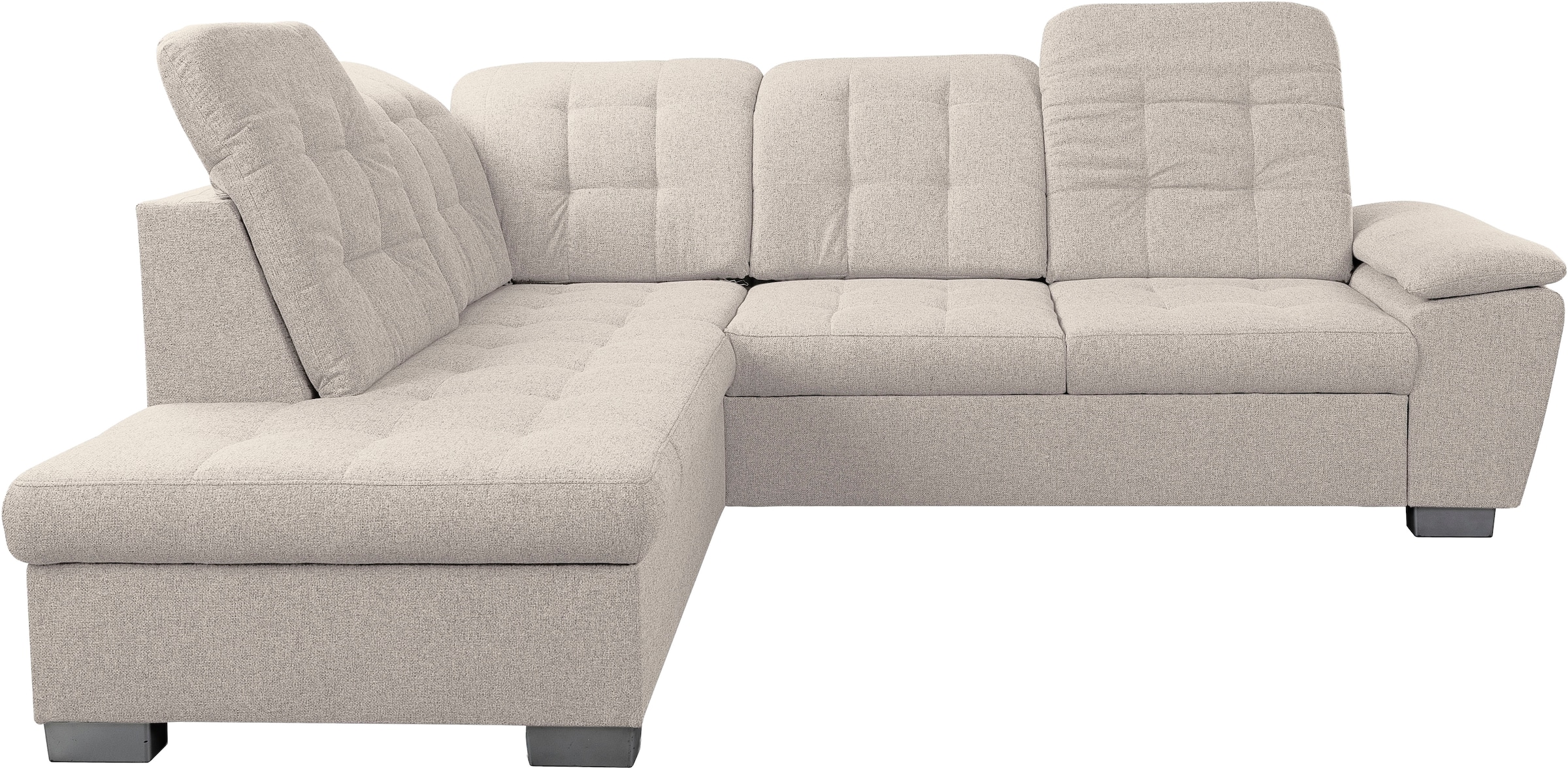 WERK2 Ecksofa "Bonny inkl. Kopfteilverstellung, Bettfunktion, Stauraum, L-F günstig online kaufen