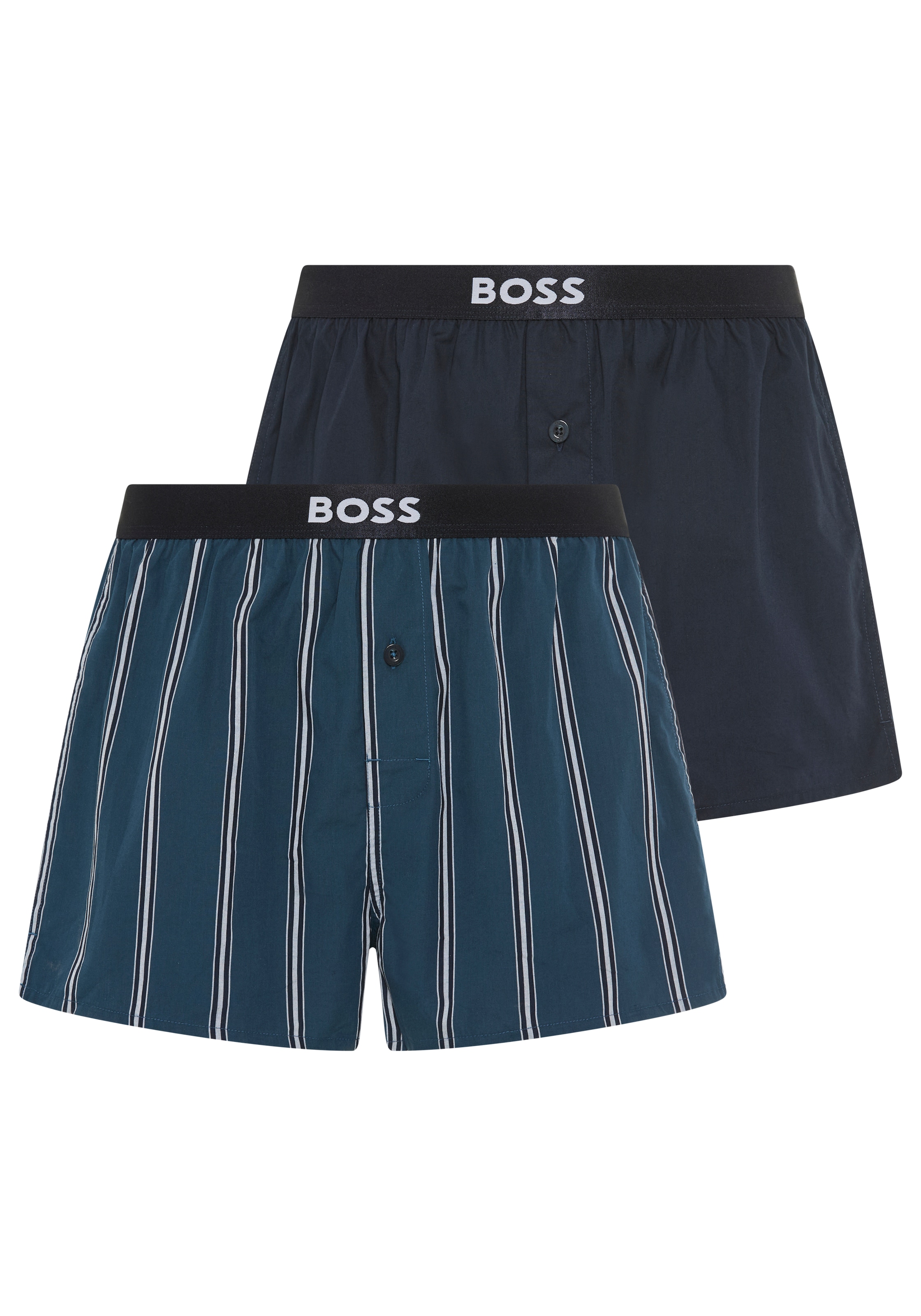 BOSS Pyjamashorts "2P Boxer Shorts EW", (Packung, 2 tlg., 2er), mit Logobun günstig online kaufen