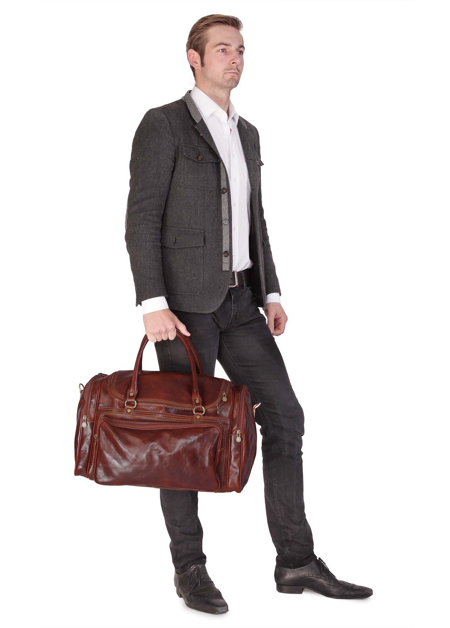 Piké Reisetasche echt Leder, Made in Italy günstig online kaufen