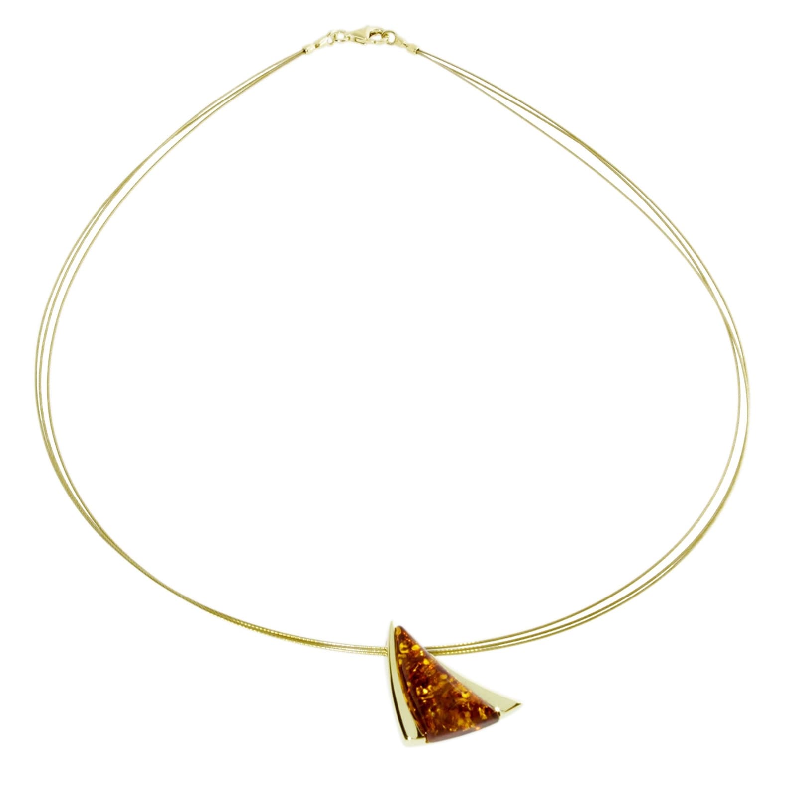 OSTSEE-SCHMUCK Kette mit Anhänger »Ostsee-Schmuck Halsreif mit Anhänger Gleiter-Imke 22«, (2 tlg.)